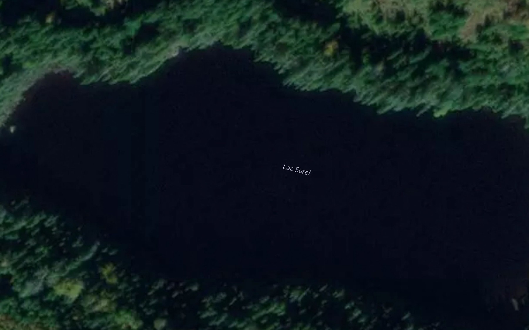 Satellite map of the Lac Surel