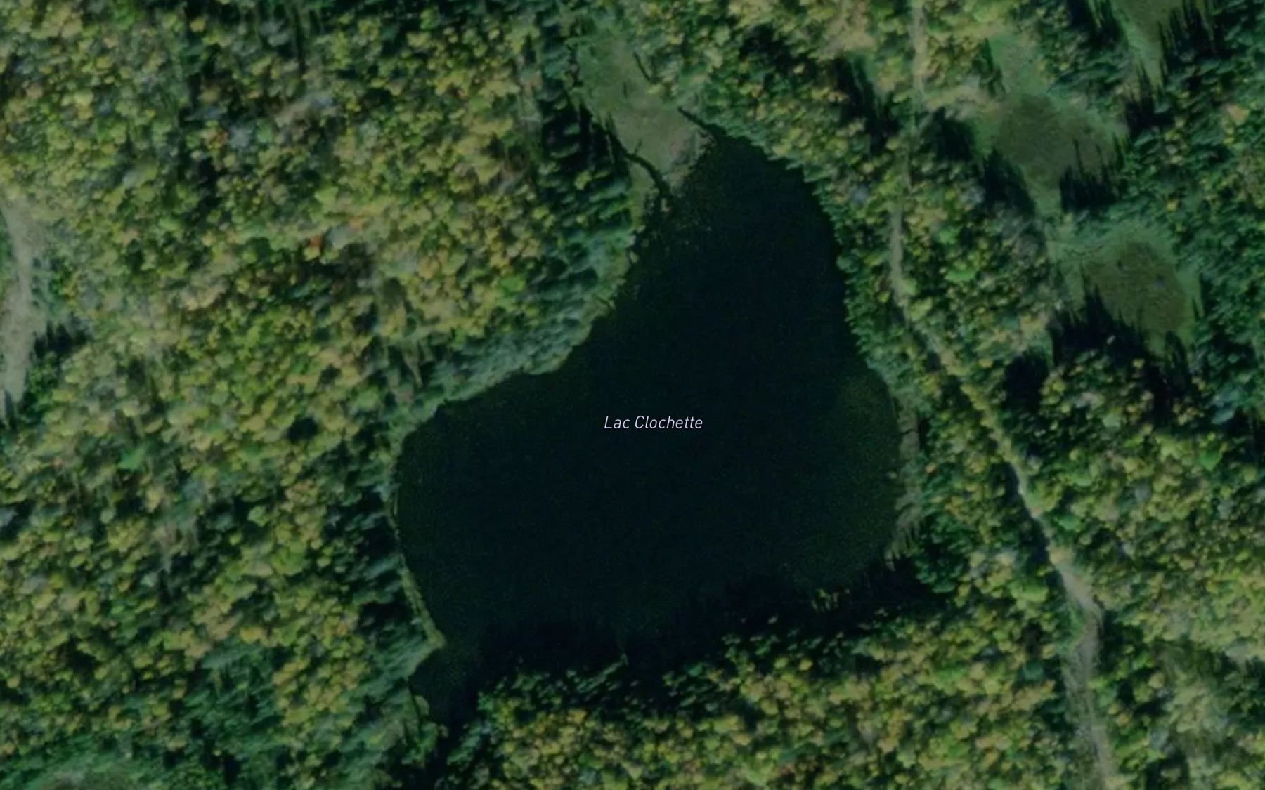 Satellite map of the Lac Clochette