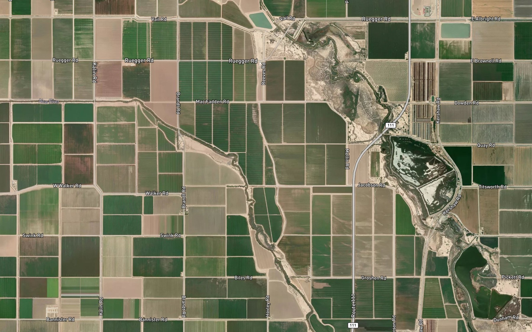 Satellite map of the Raymond Drain