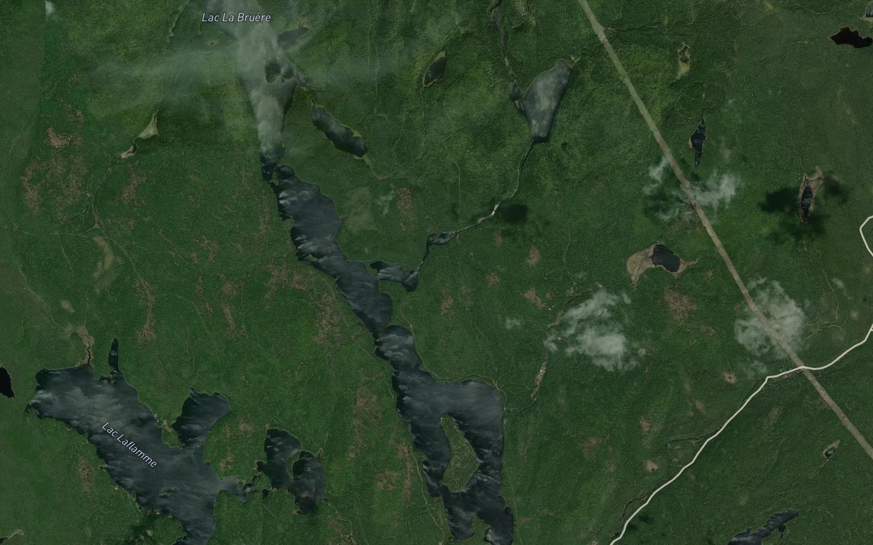 Satellite map of the Ruisseau Luret