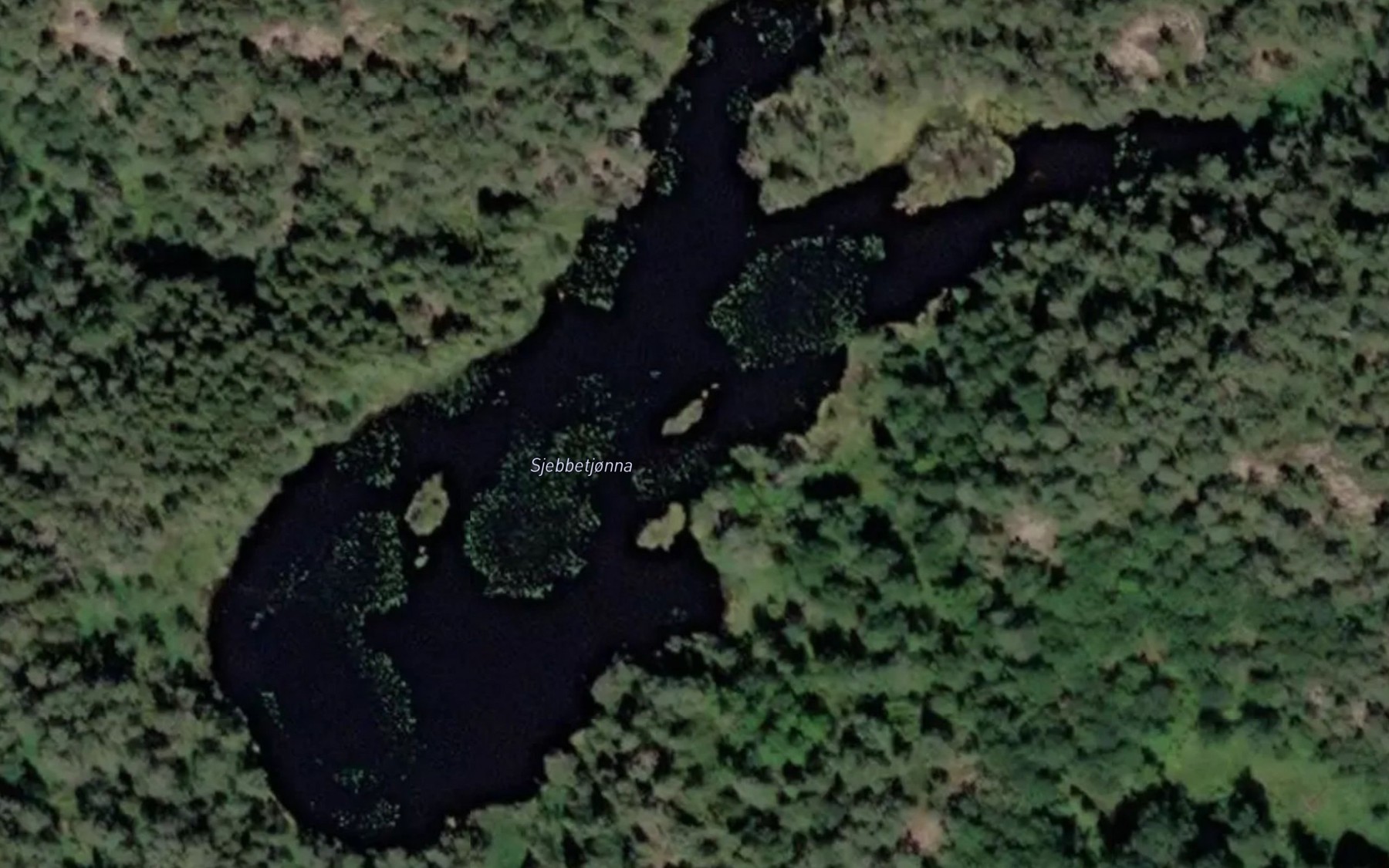 Satellite map of the Sjebbetjonna