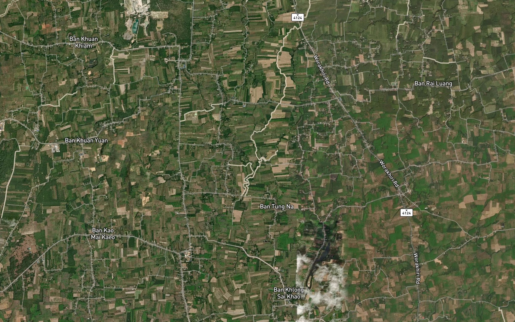 Satellite map of the Khlong Lam Lung