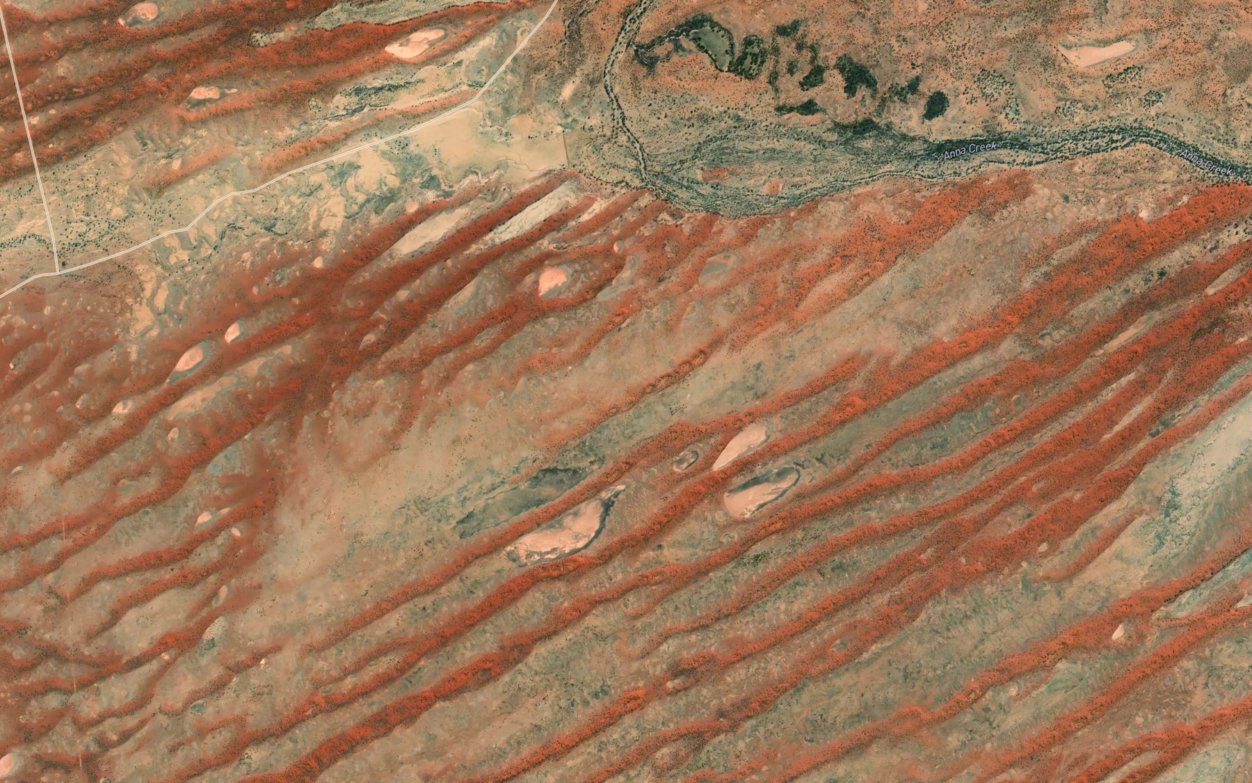 Satellite map of the Wattiwarriganna Creek