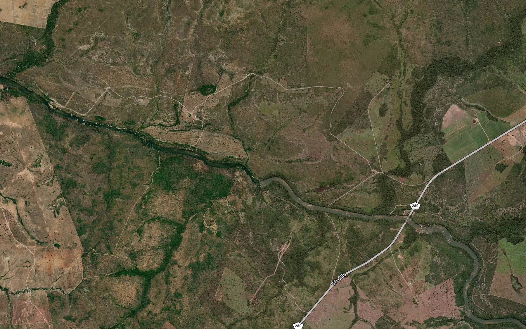 Satellite map of the Rio Salobro