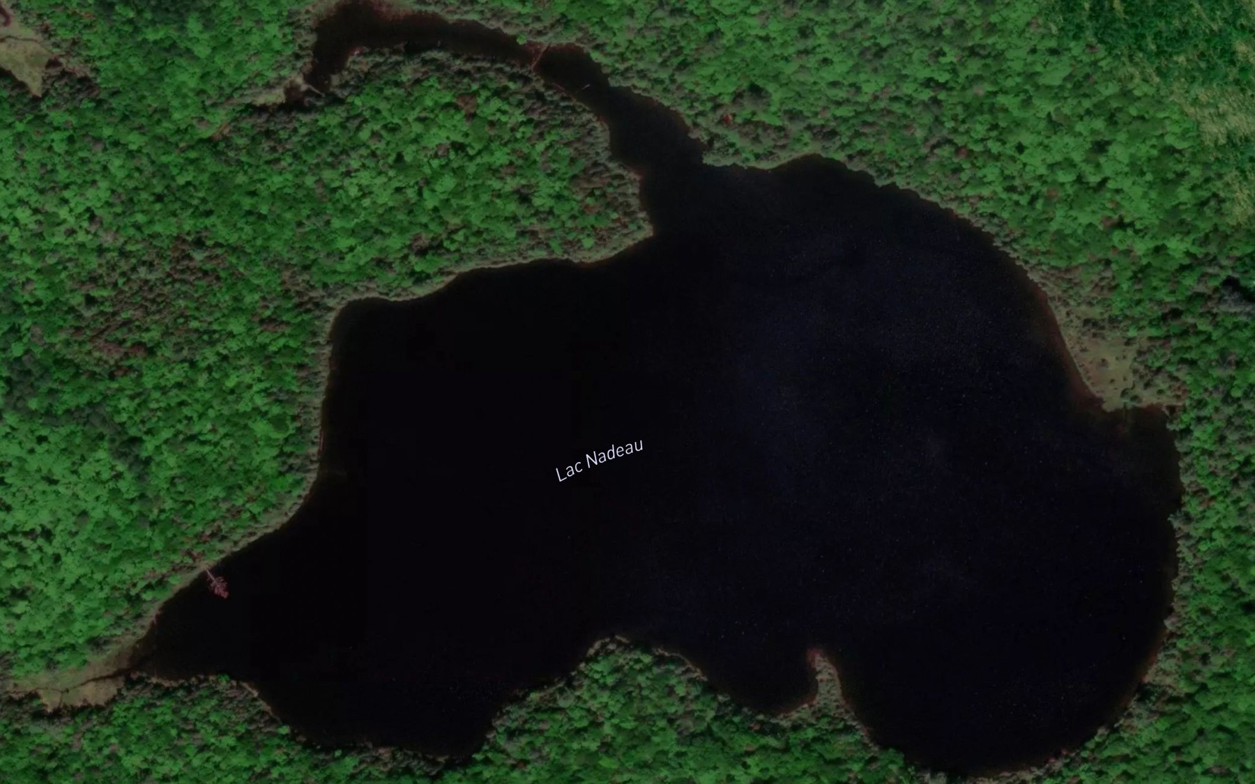 Satellite map of the Lac Nadeau