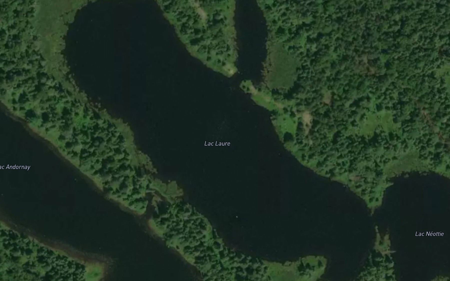 Satellite map of the Lac Laure