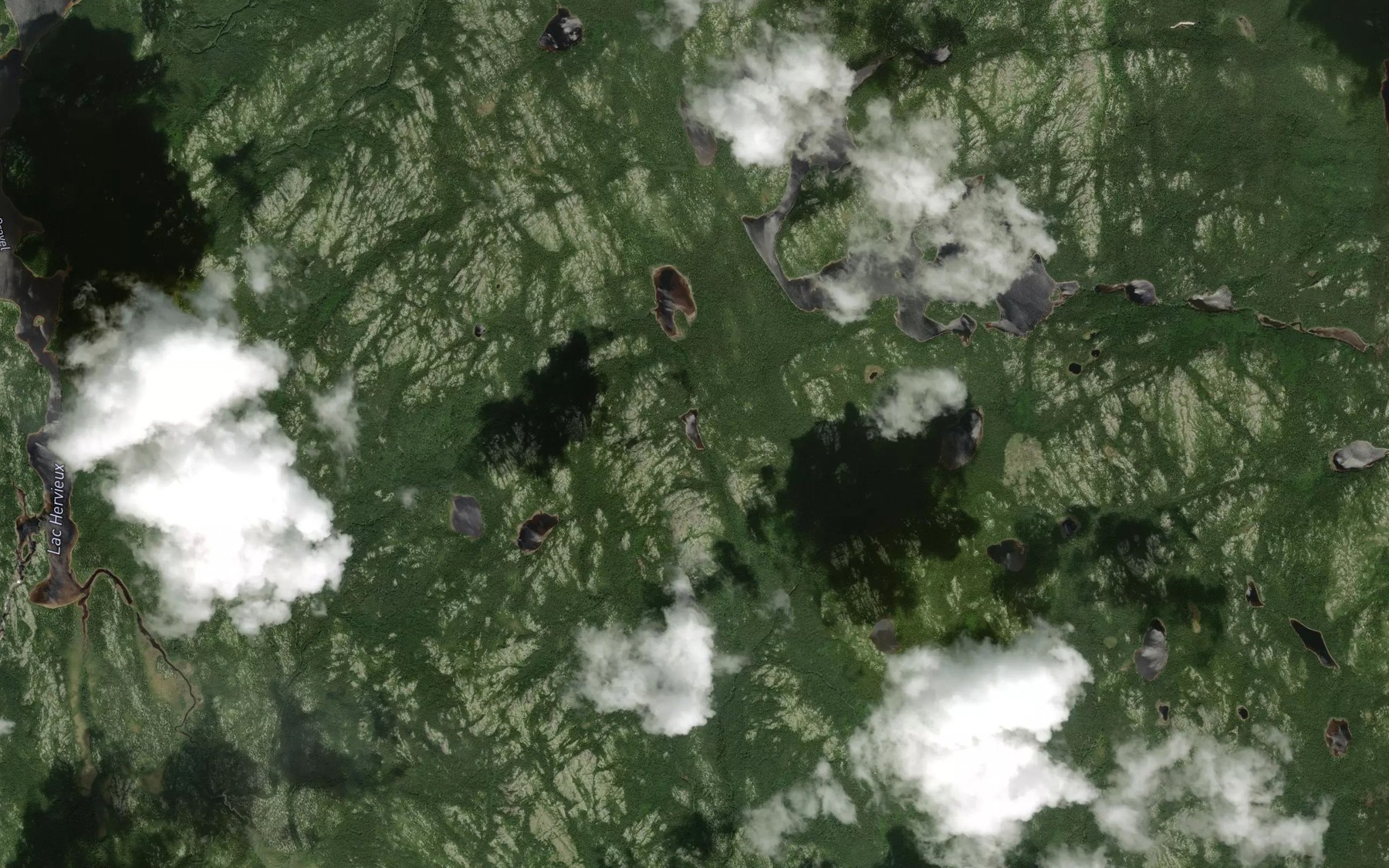 Satellite map of the Lac Billiau