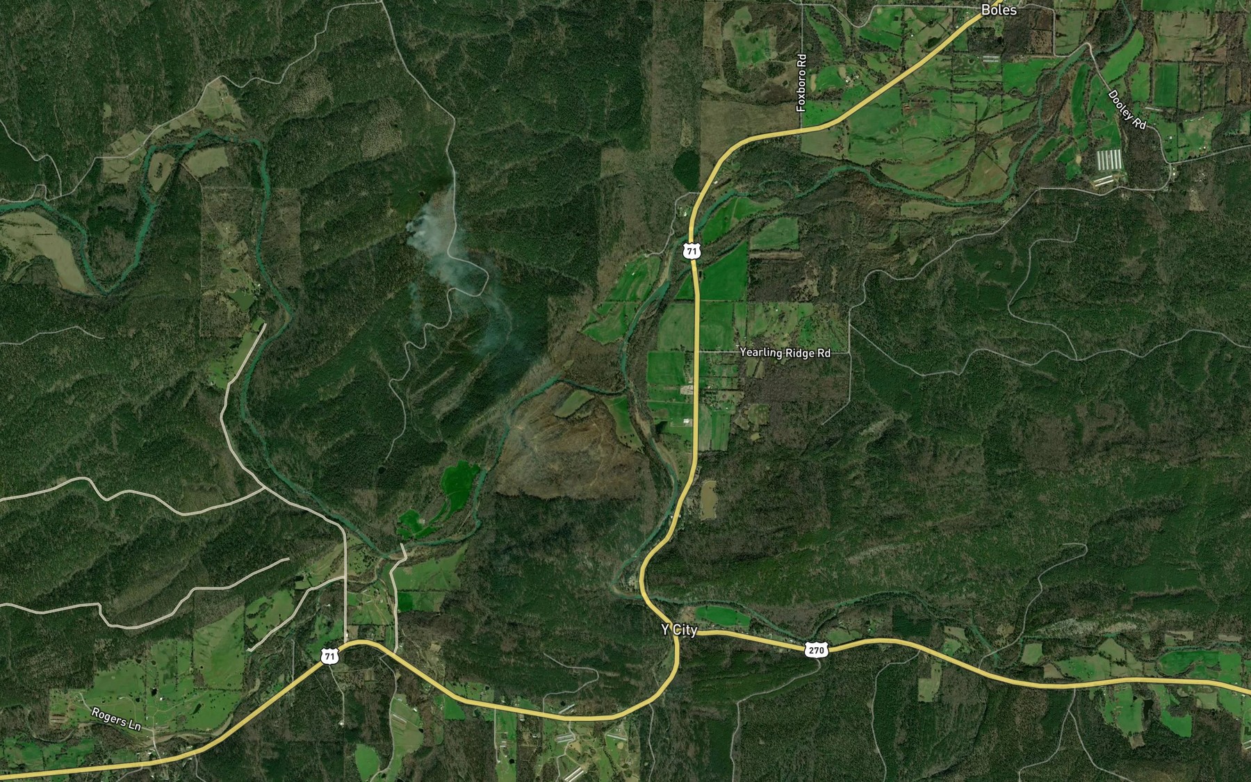 Satellite map of the Mill Creek