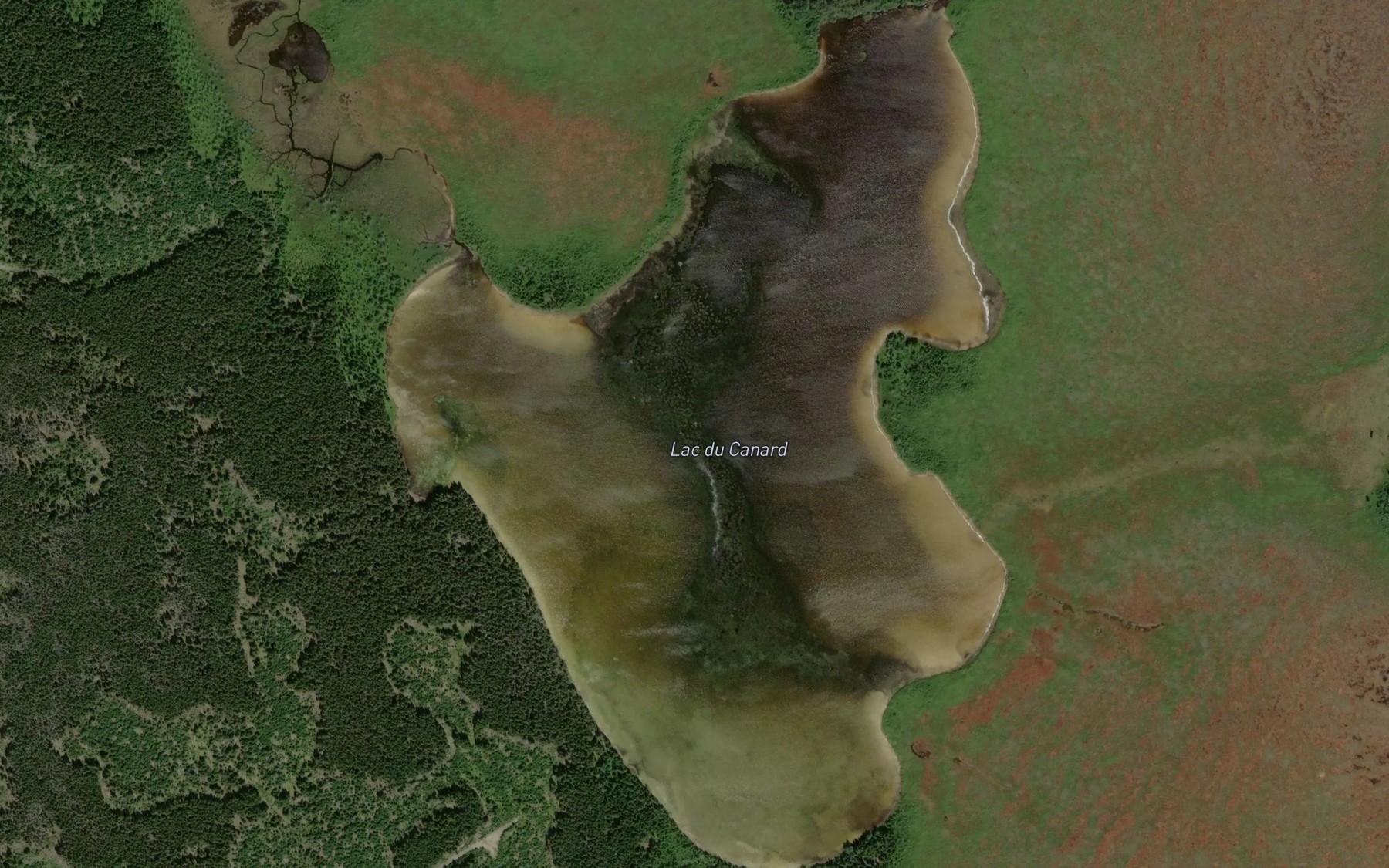 Satellite map of the Lac du Canard