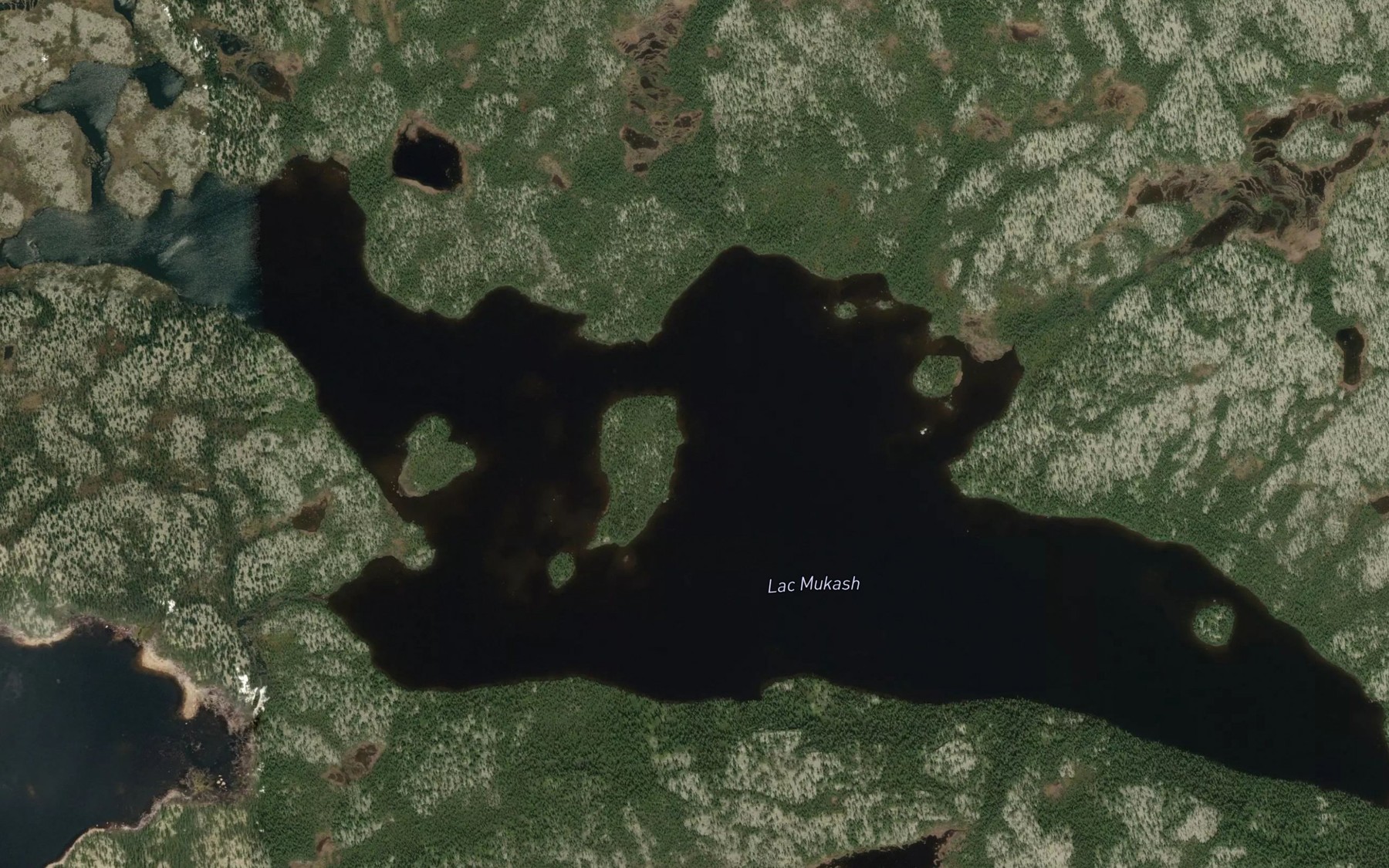 Satellite map of the Lac Mukash