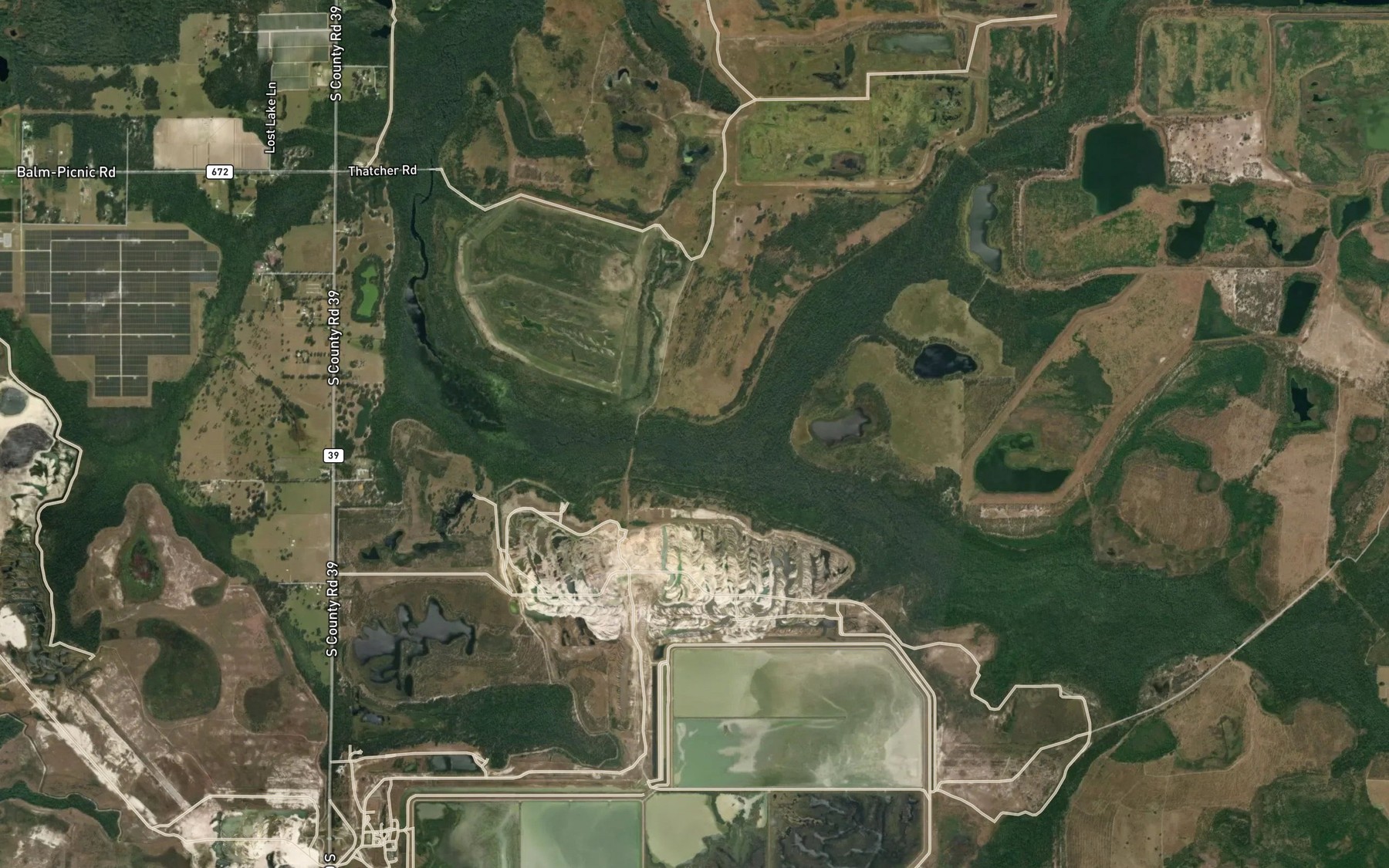 Satellite map of the Boggy Branch