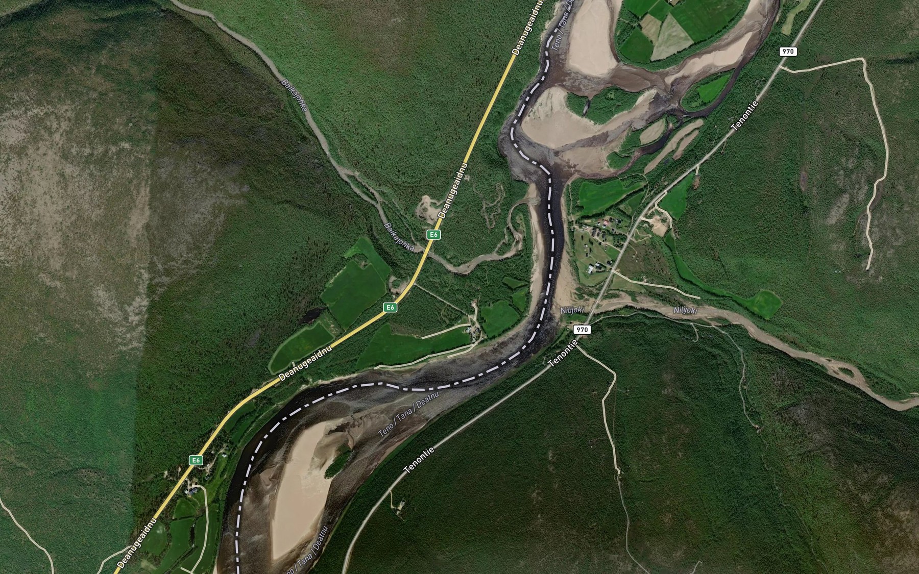 Satellite map of the Baikajohka