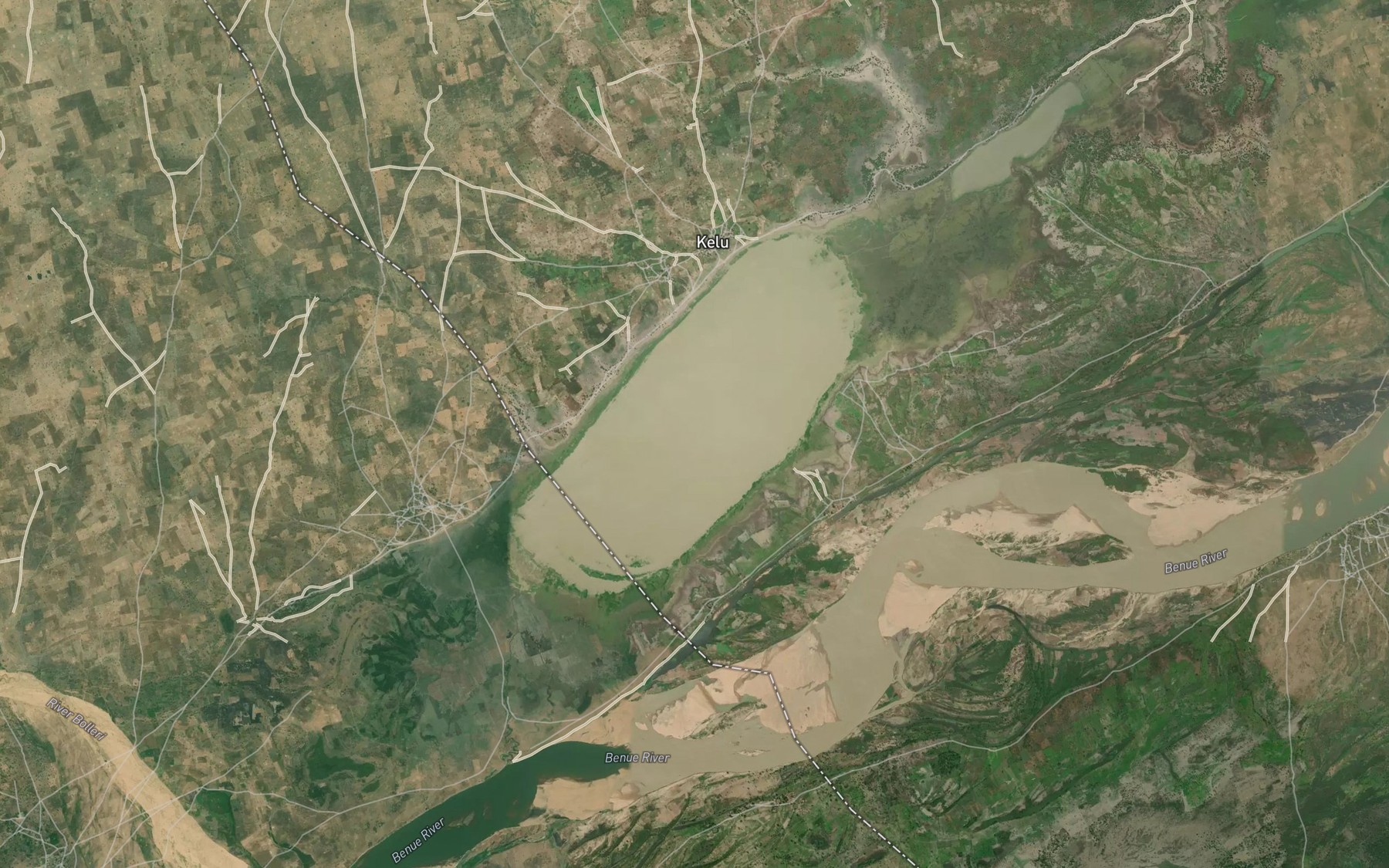 Satellite map of the Lake Dulum