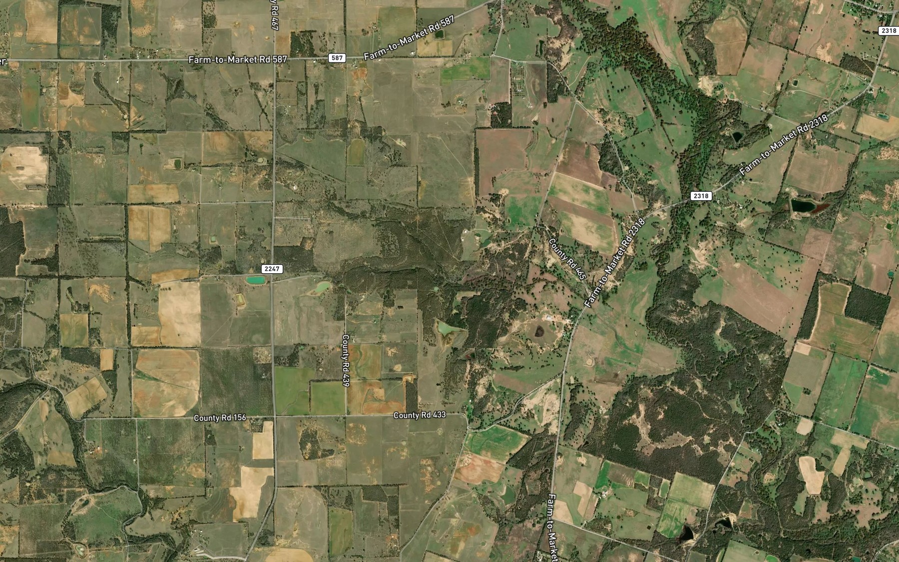 Satellite map of the North Turkey Creek