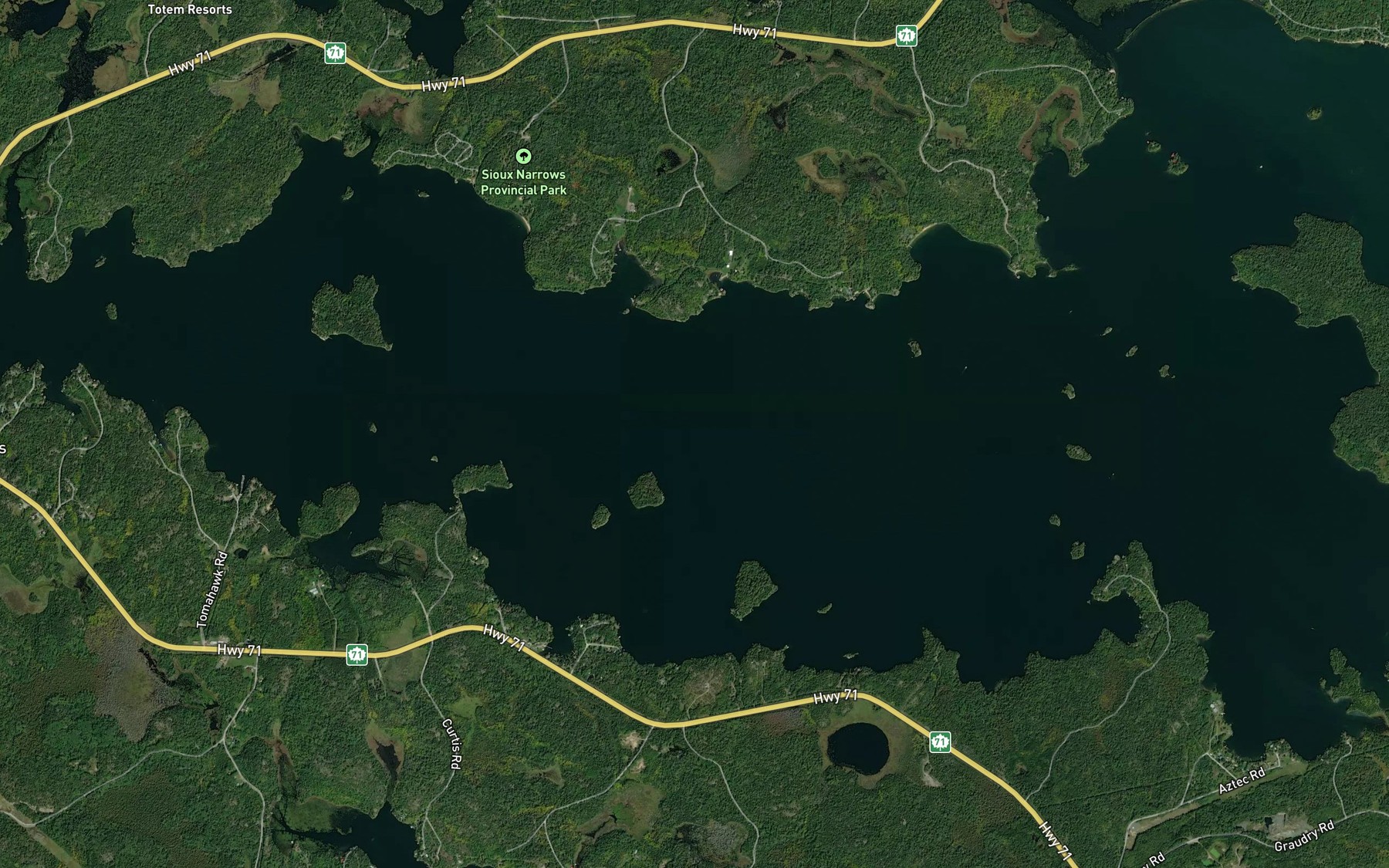 Satellite map of the Regina Bay