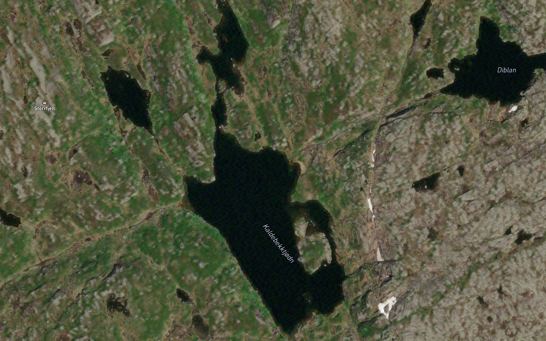 Satellite map of the Kaldebekktjodn