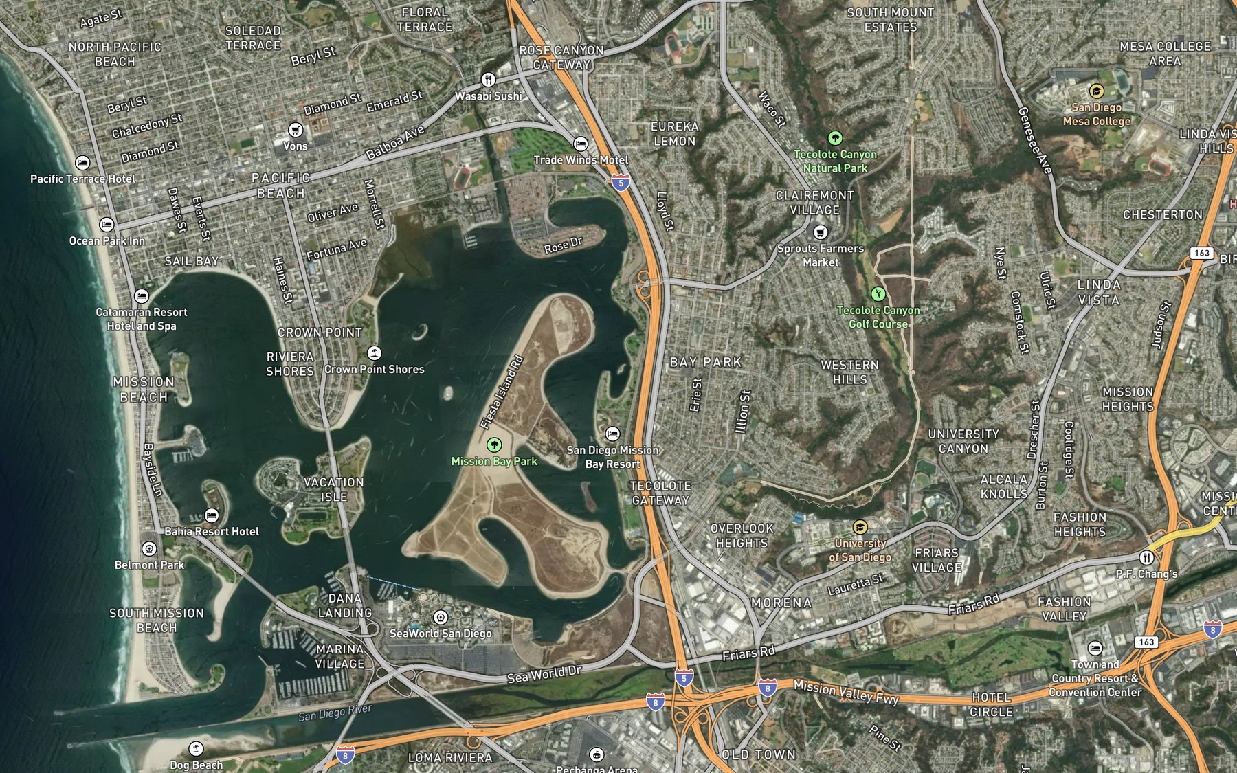 Satellite map of the Leisure Lagoon