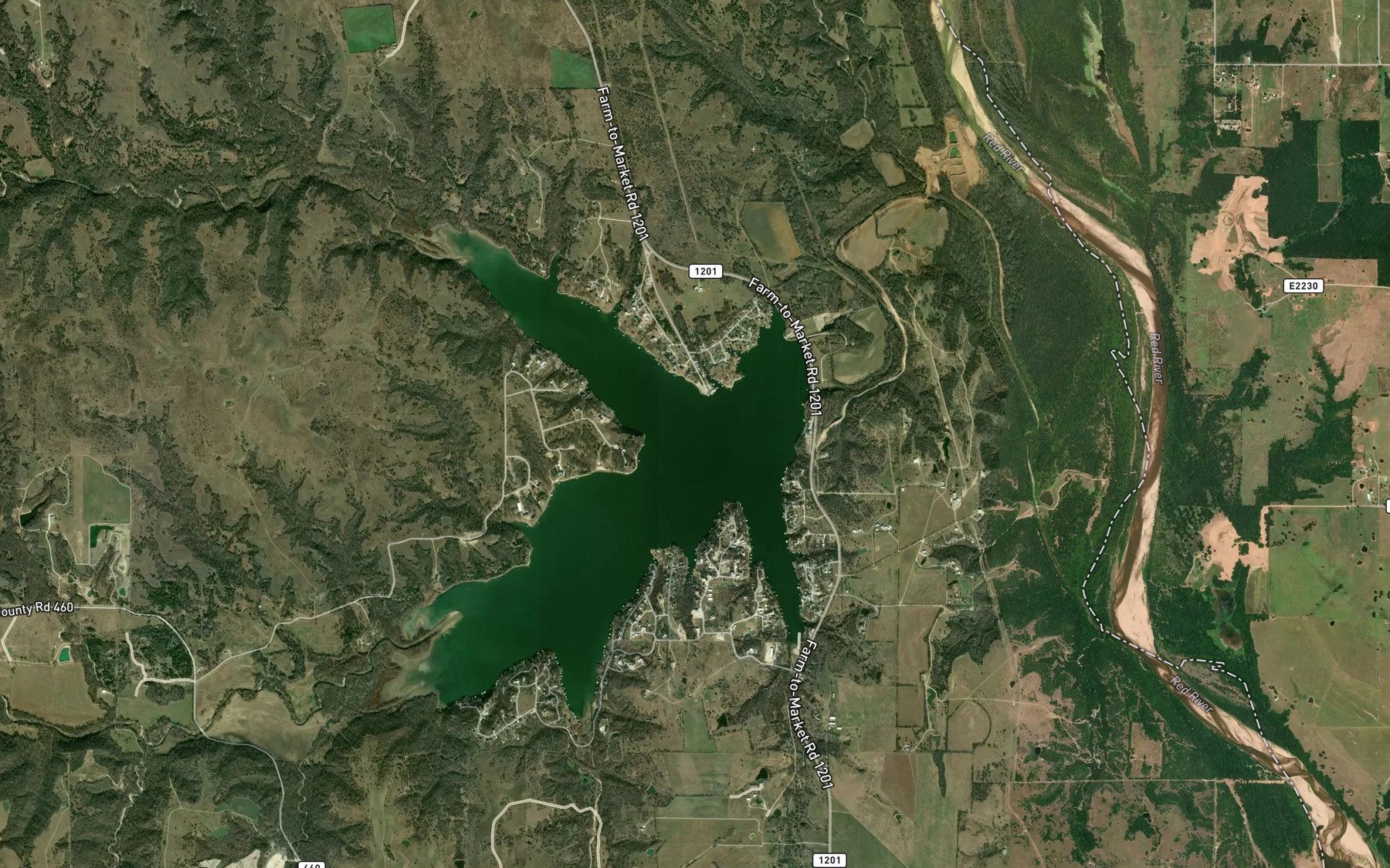 Satellite map of the South Fish Creek