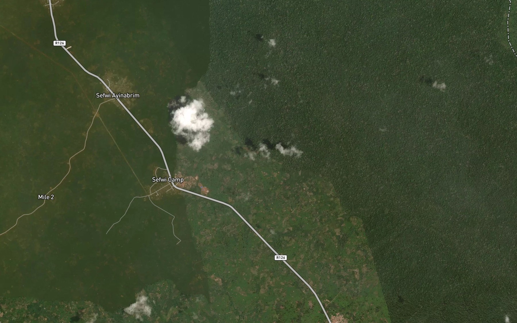 Satellite map of the Enikawkaw
