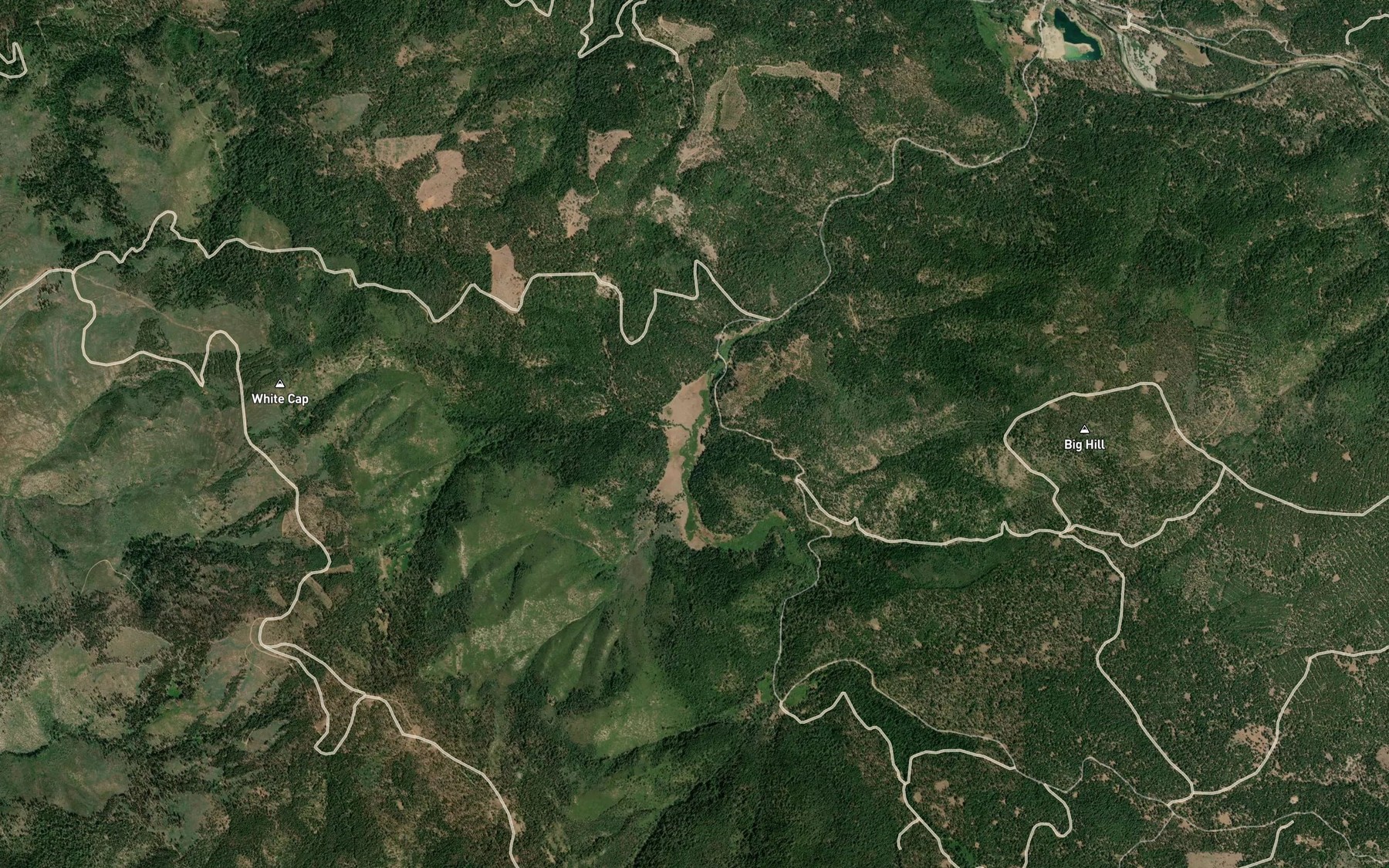 Satellite map of the Miller Creek