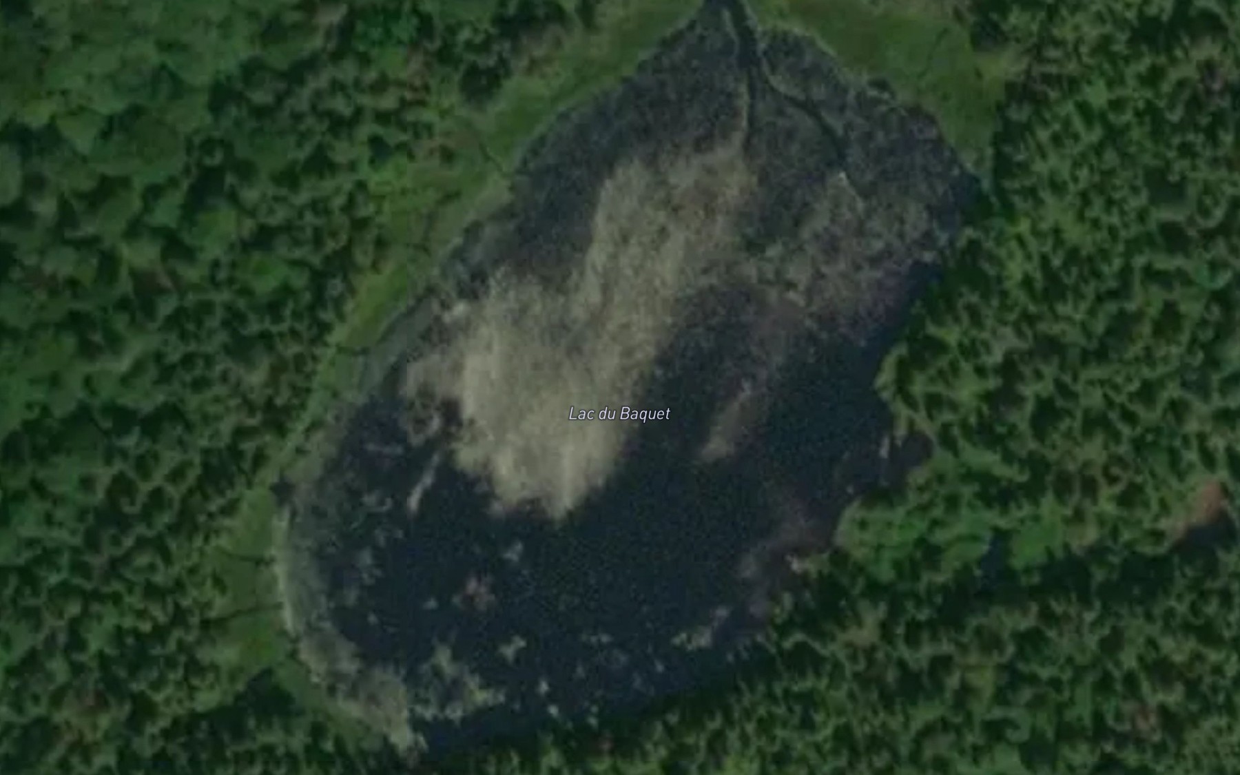 Satellite map of the Lac du Baquet
