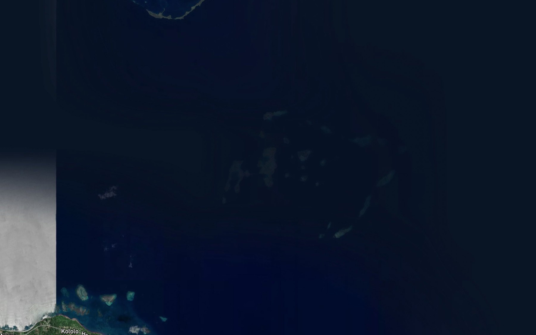 Satellite map of the Lollo Reefs