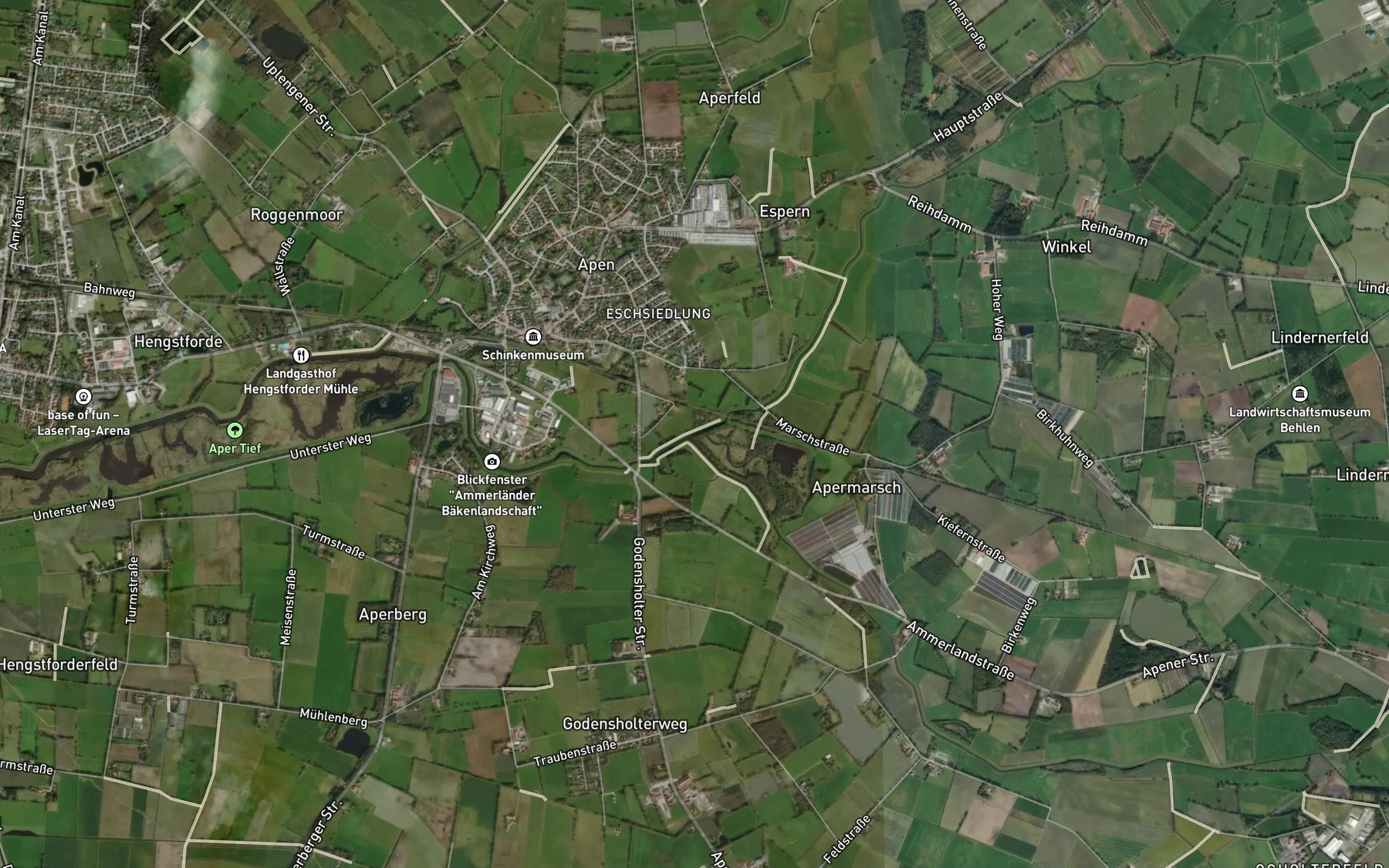 Satellite map of the Grosse Suderbake