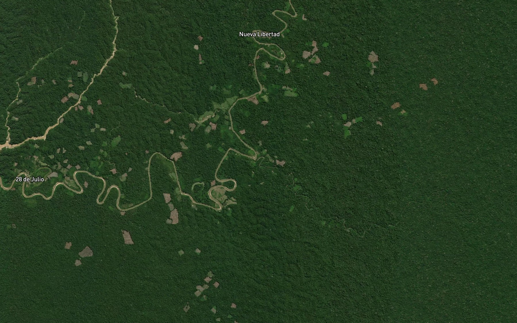 Satellite map of the Quebrada Jaime