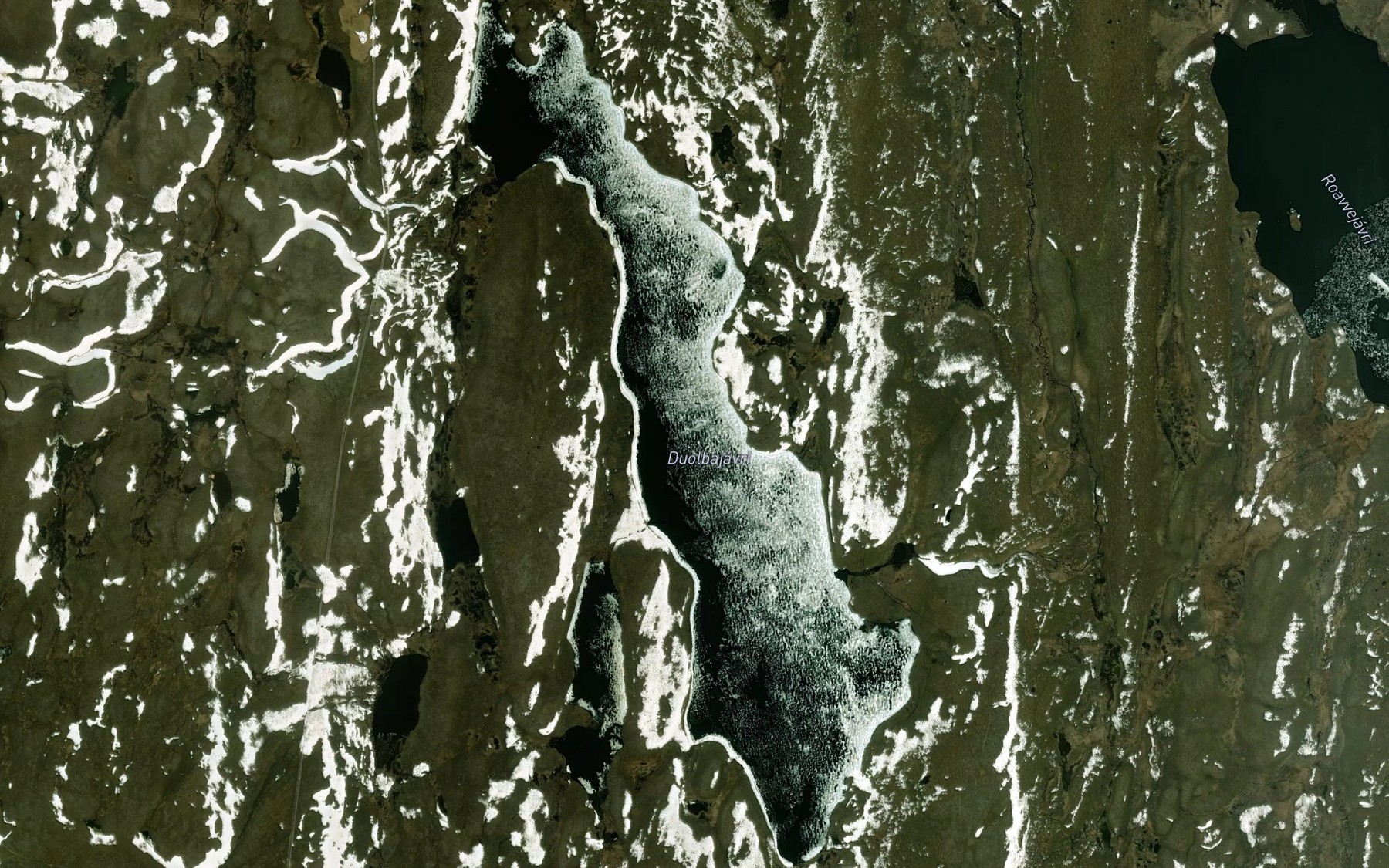 Satellite map of the Duolbajavri
