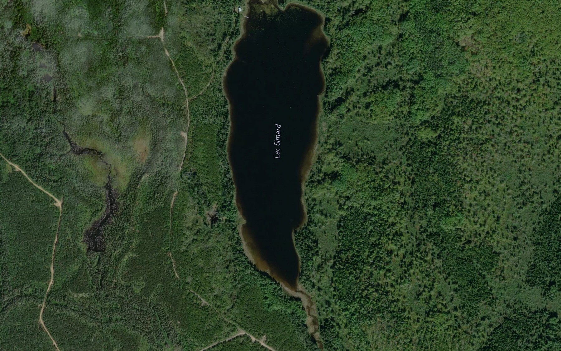 Satellite map of the Lac Simard