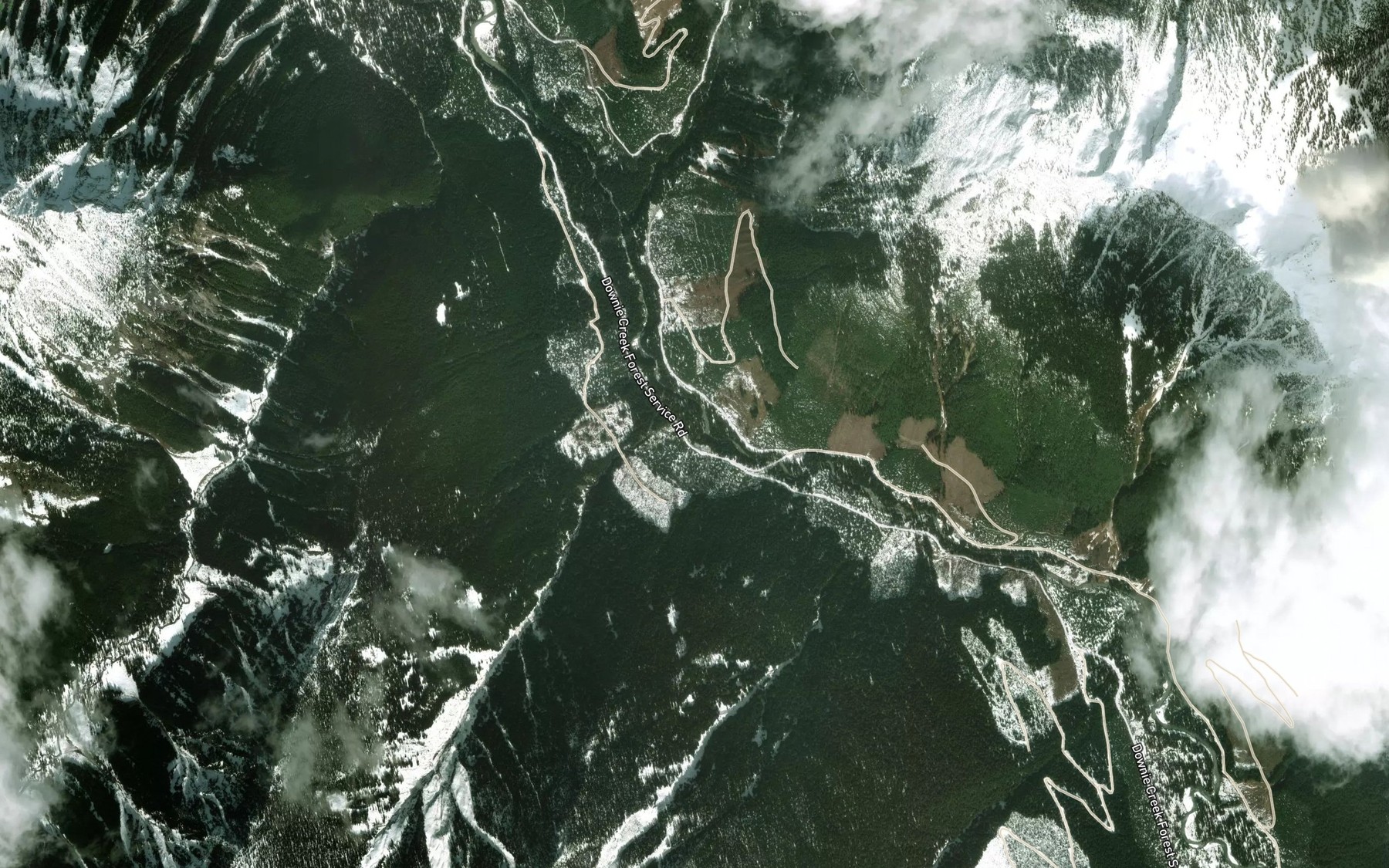 Satellite map of the Murder Creek