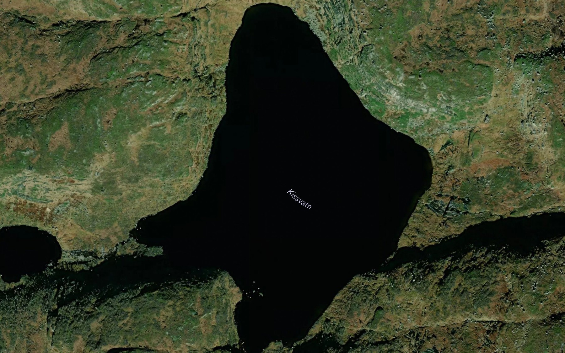 Satellite map of the Kissvatnet