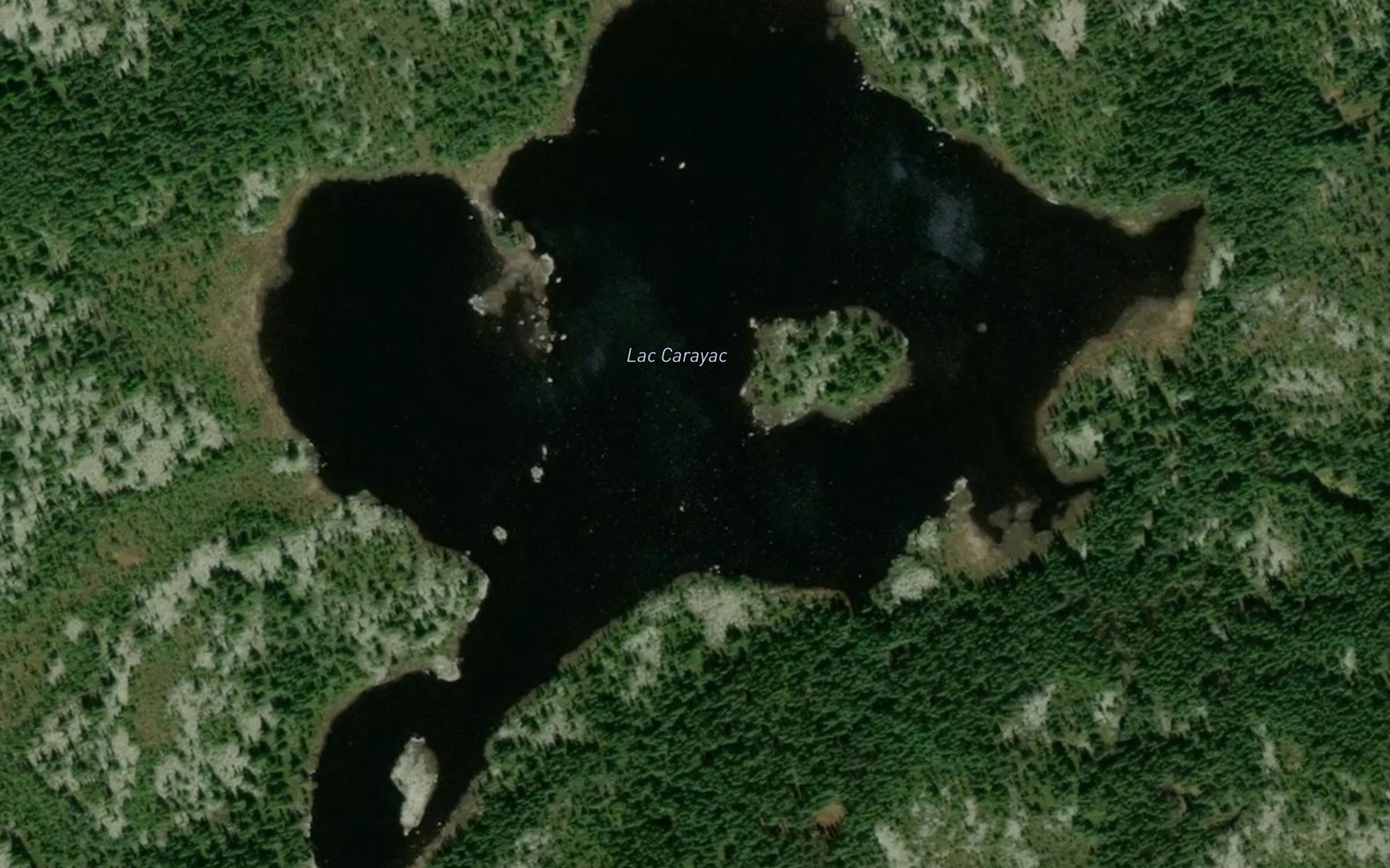 Satellite map of the Lac Carayac