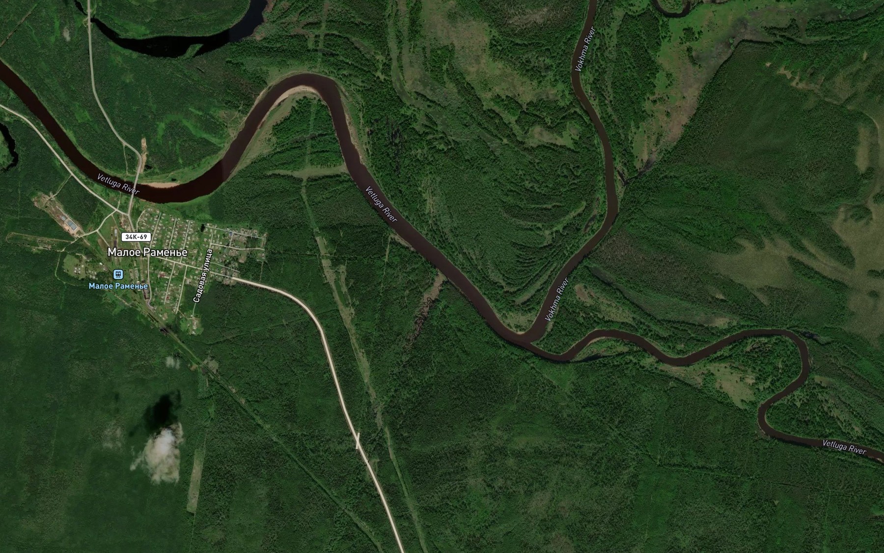 Satellite map of the Syrdenka