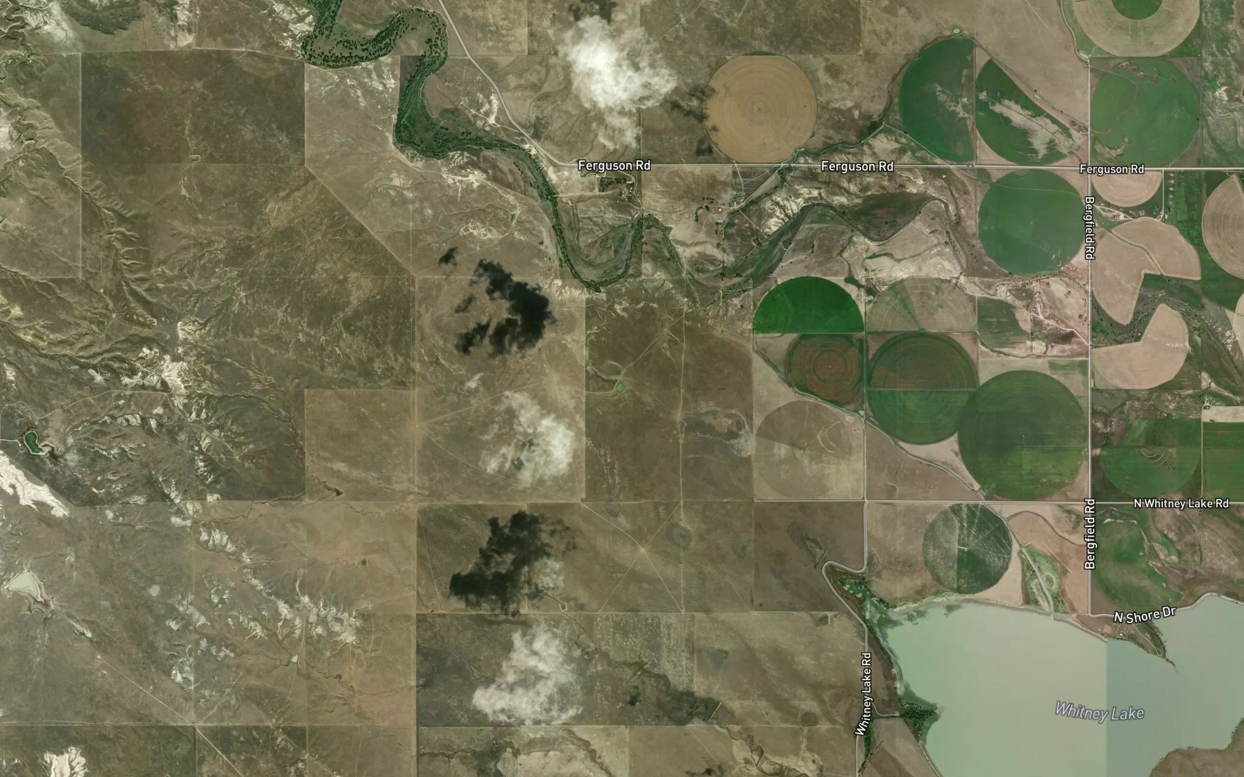 Satellite map of the Blust Reservoir