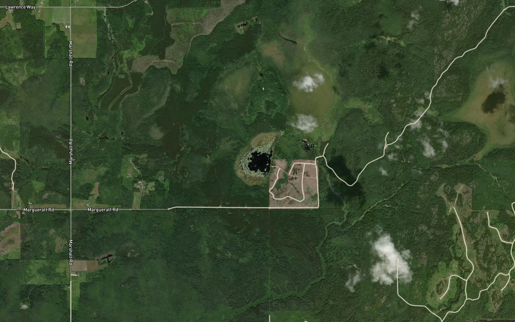 Satellite map of the Pense Lake