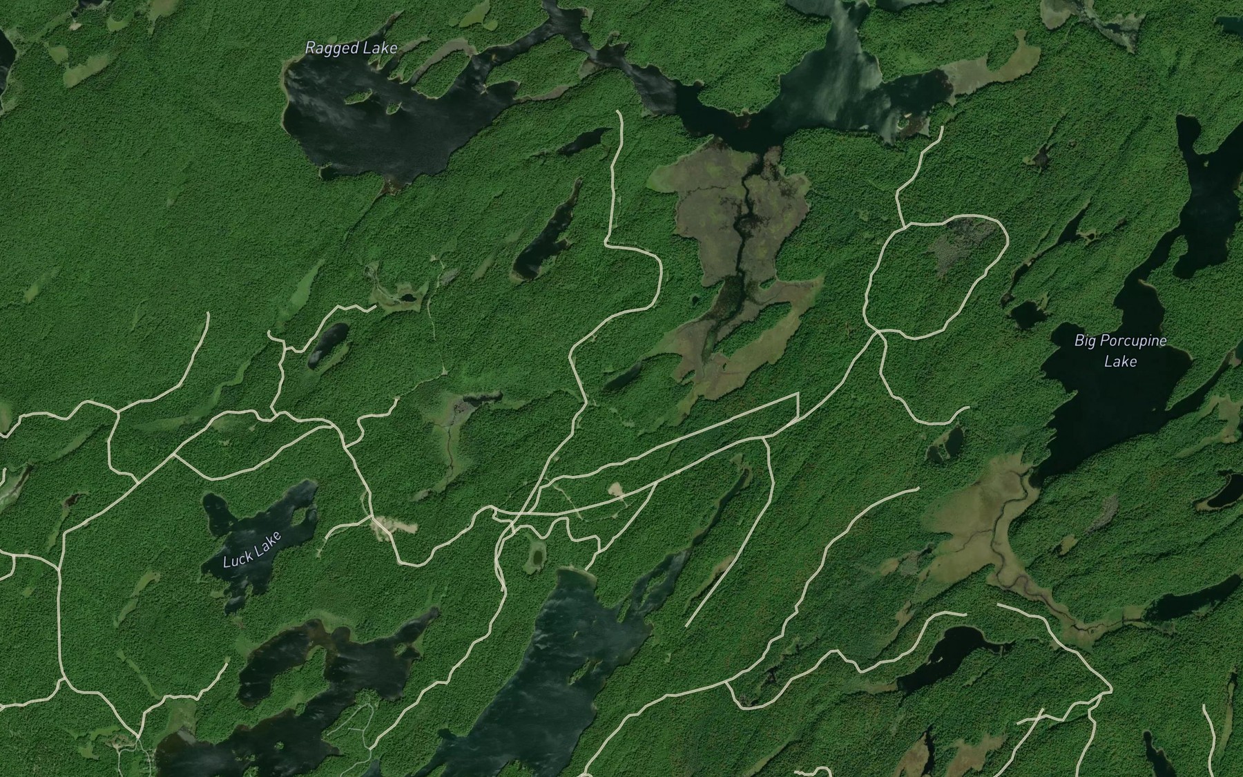 Satellite map of the Crown Creek