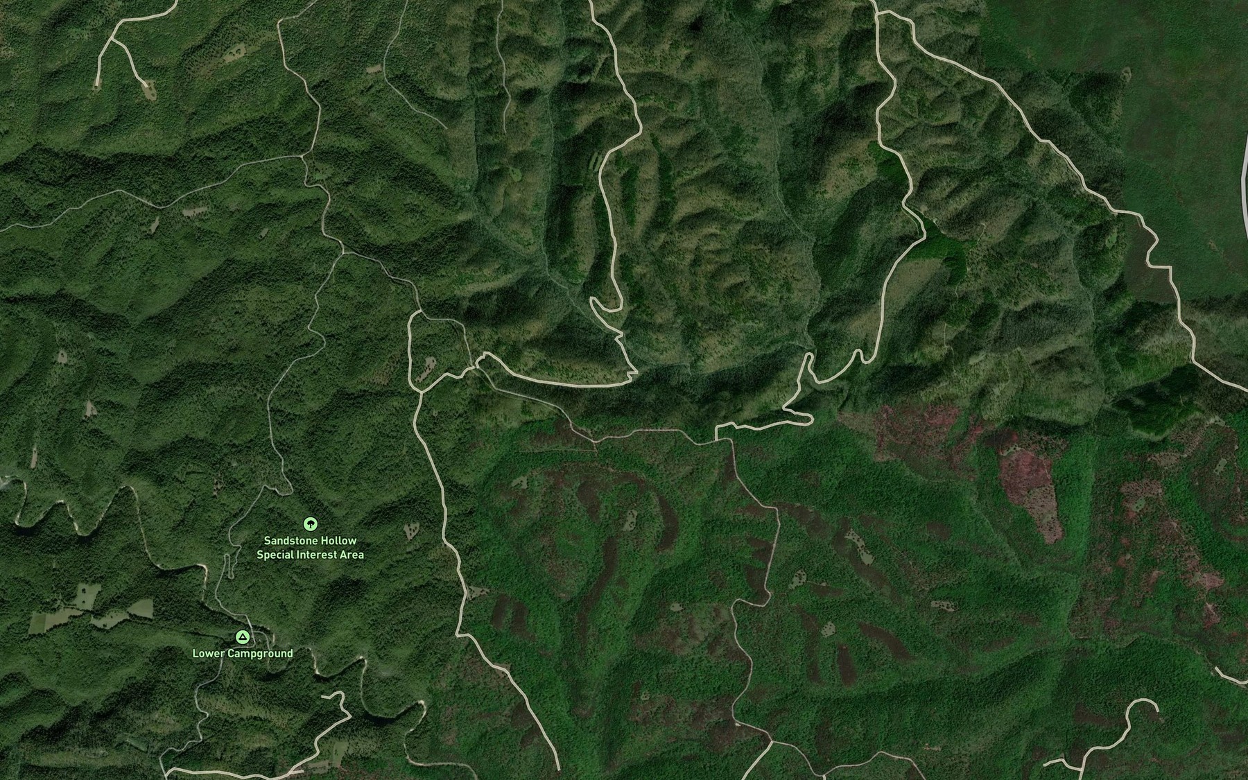 Satellite map of the Mud Spring