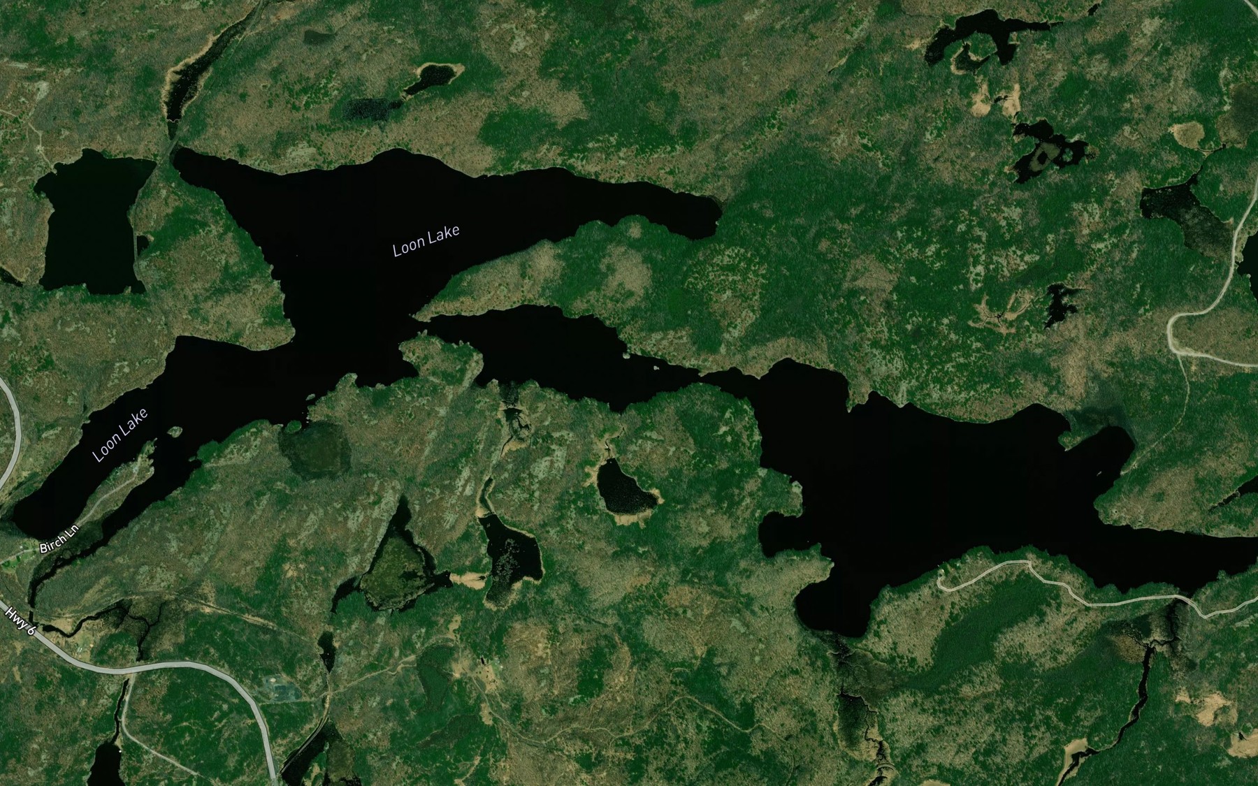 Satellite map of the Loon Lake