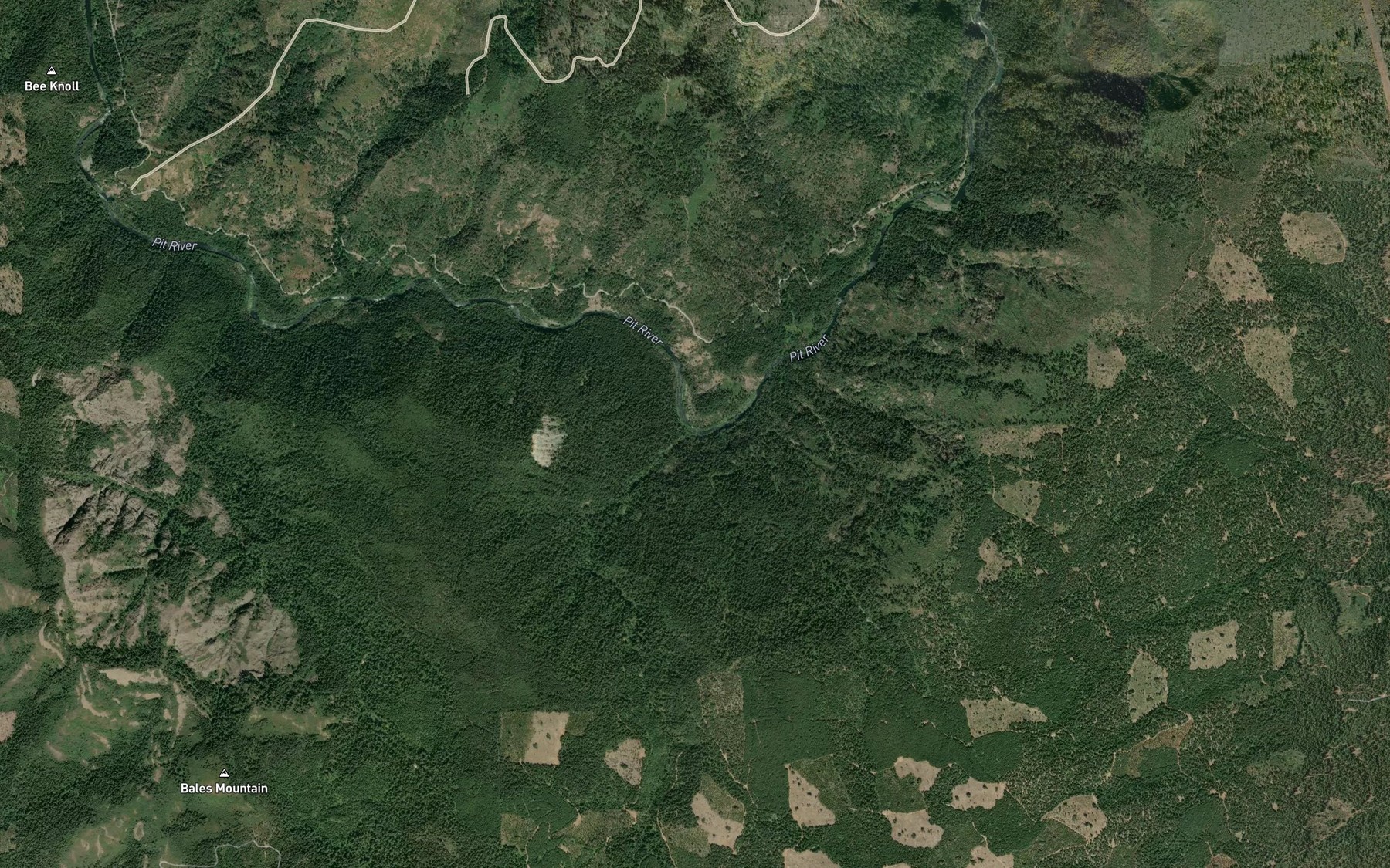 Satellite map of the Canyon Creek