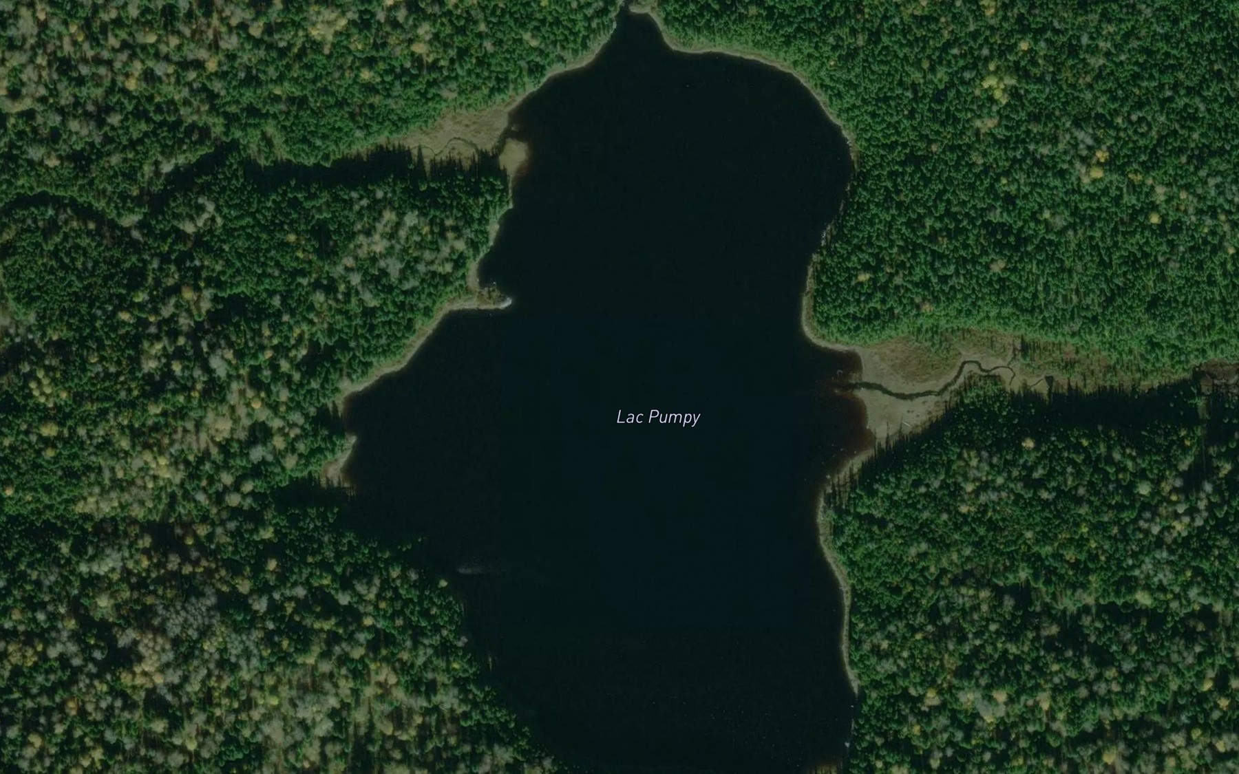 Satellite map of the Lac Pumpy