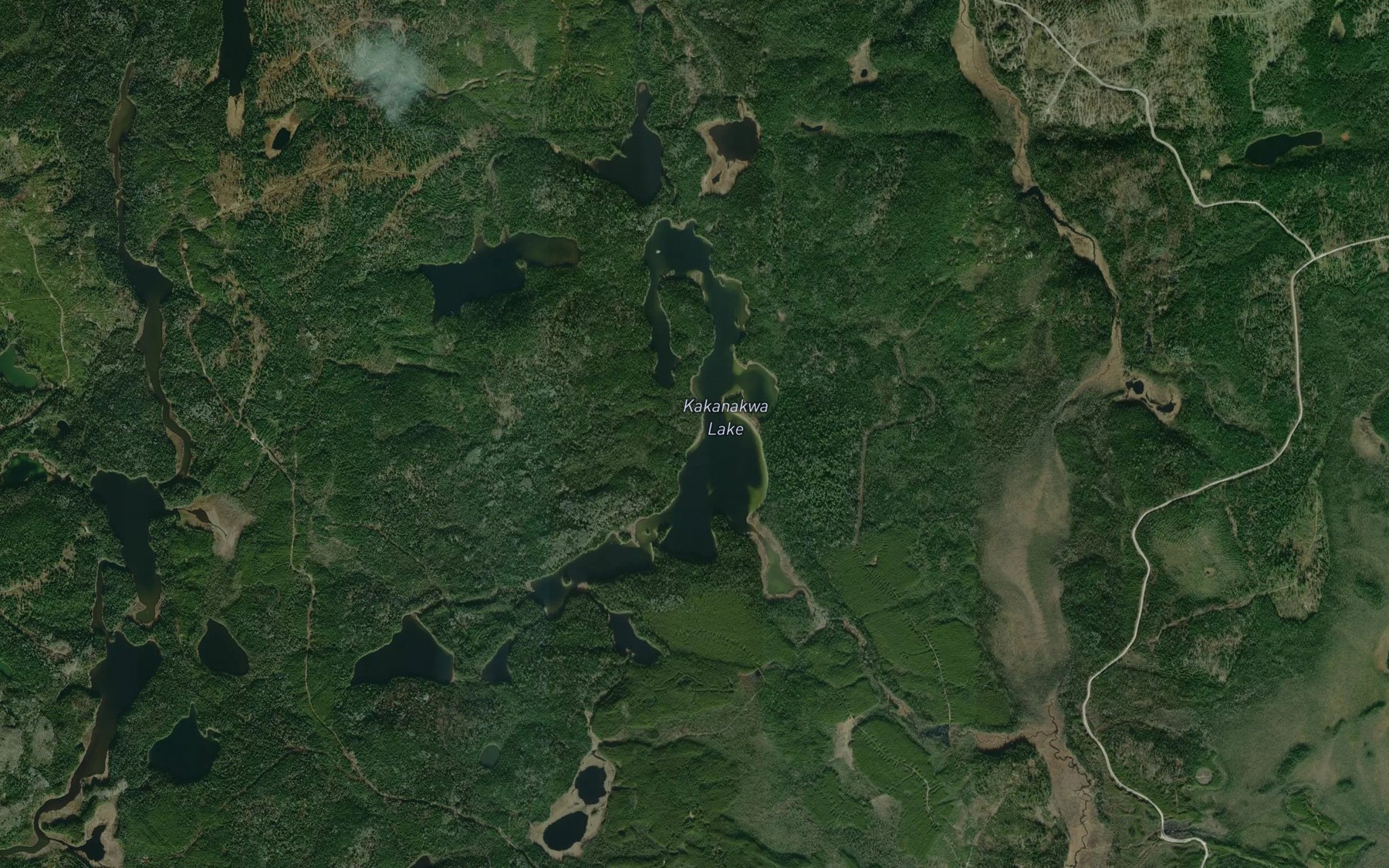 Satellite map of the Kakanakwa Lake