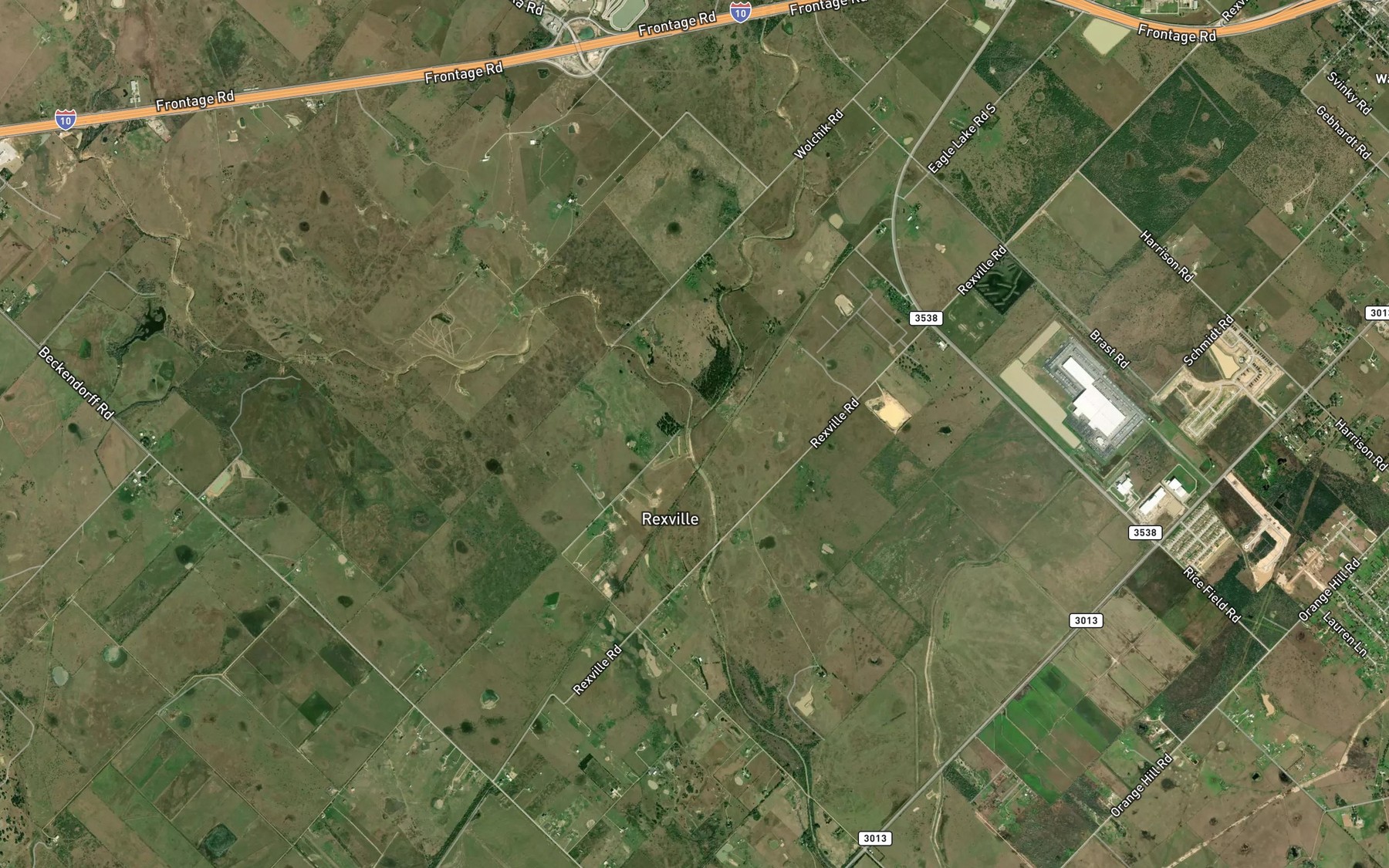 Satellite map of the Crooked Branch