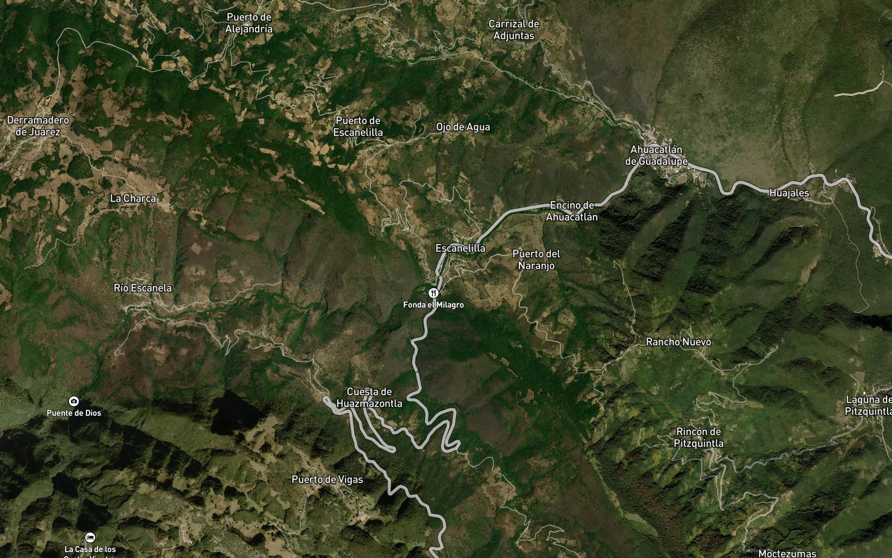 Satellite map of the Rio Escaneja