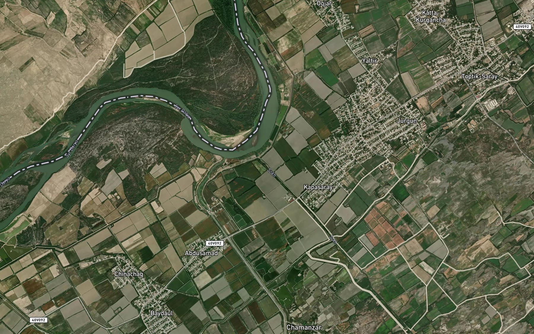 Satellite map of the Nayman Kanali