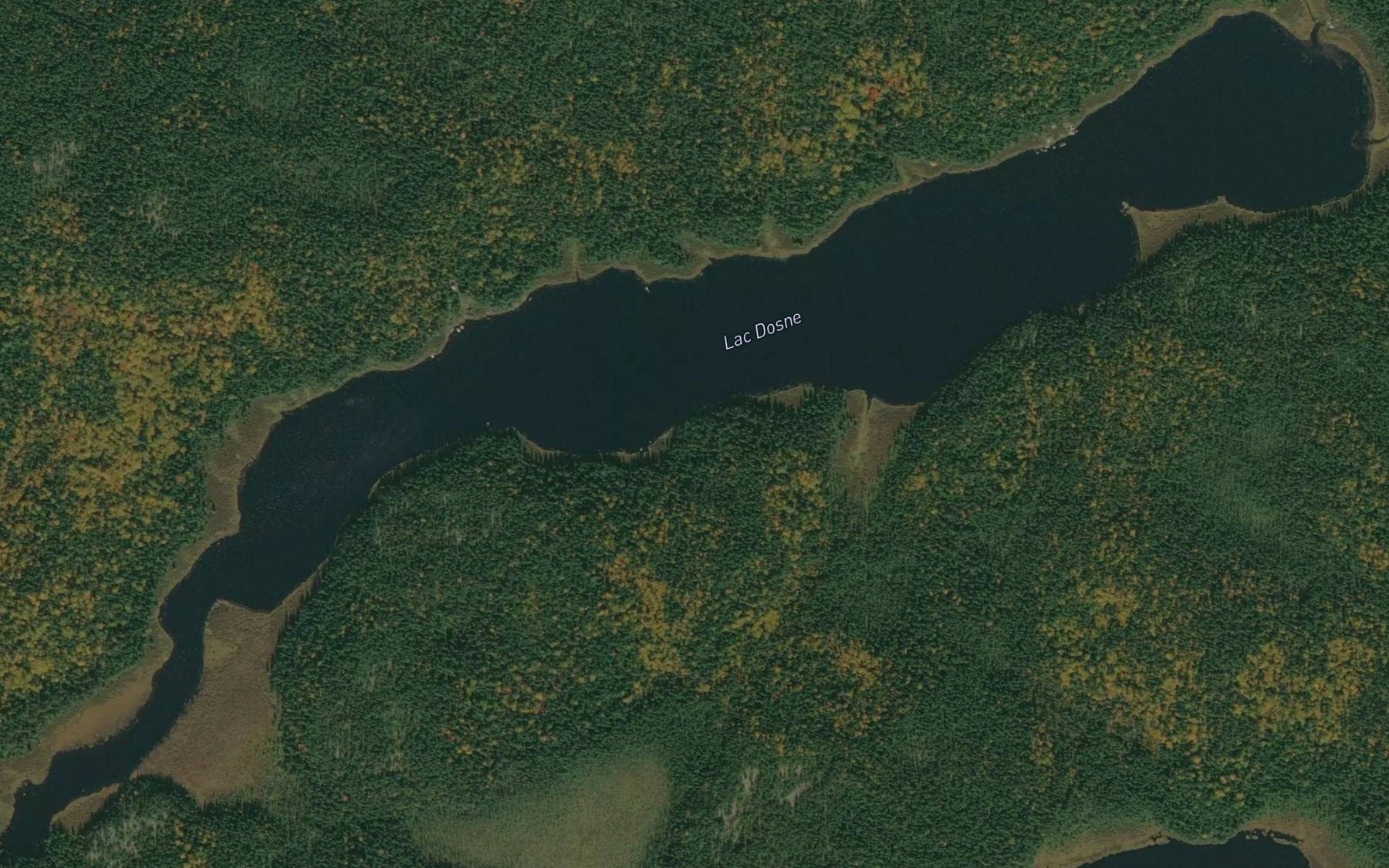 Satellite map of the Lac Dosne