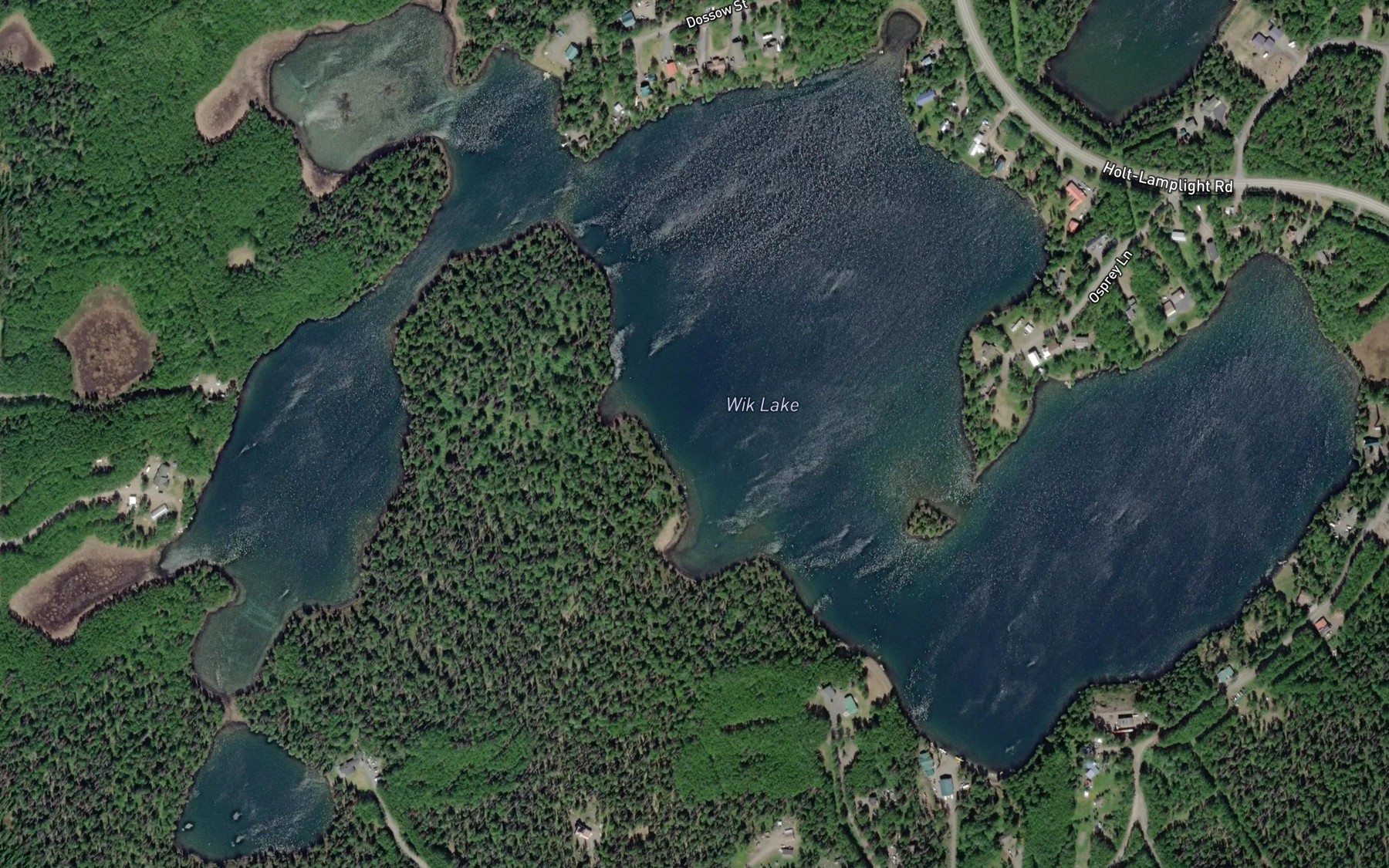 Satellite map of the Wik Lake