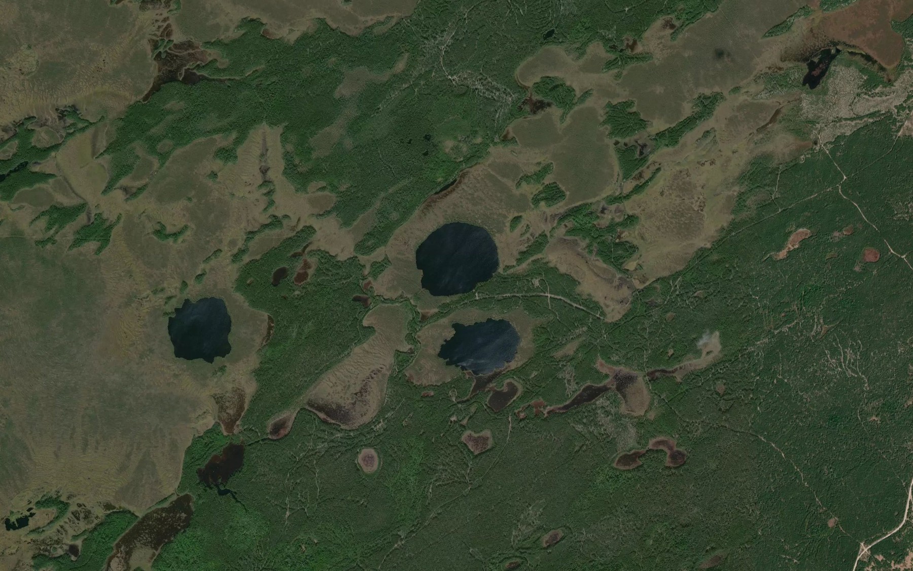 Satellite map of the Chumbul'skiye Ozera