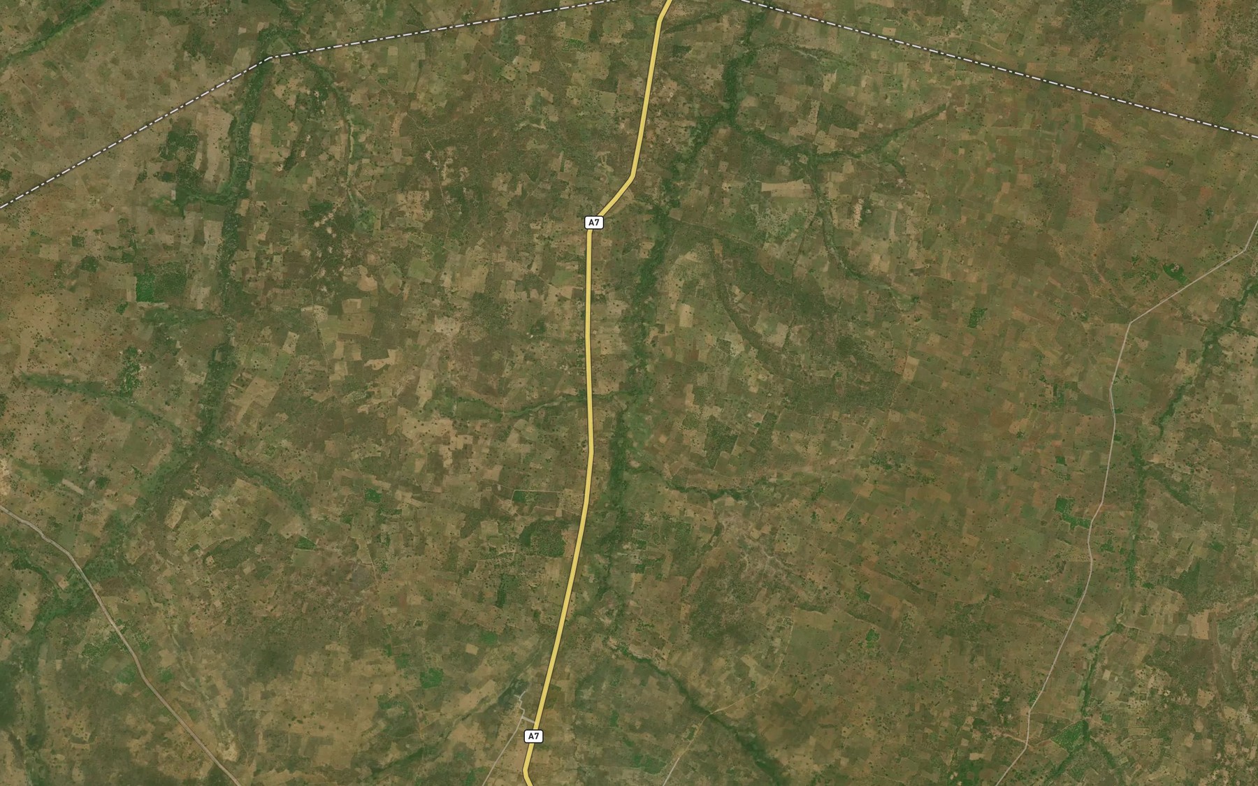 Satellite map of the River Bata