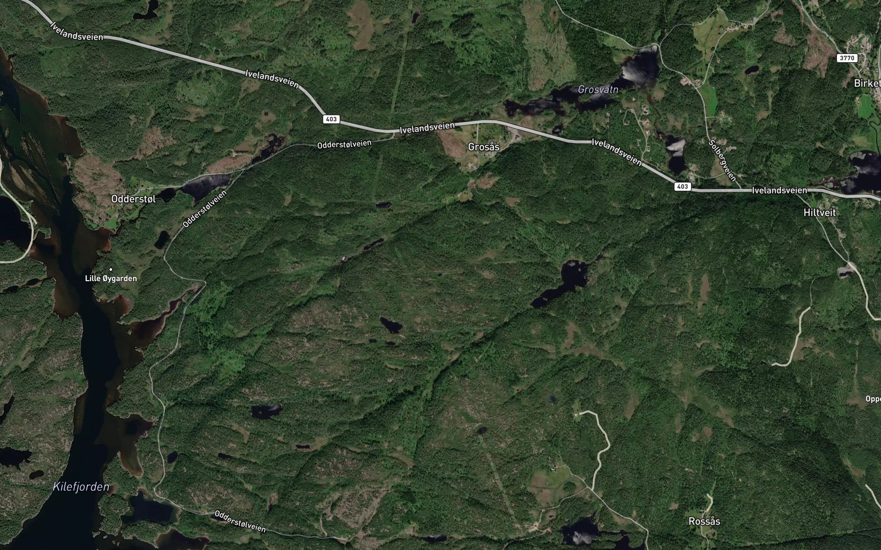 Satellite map of the Sokkeslattjonn